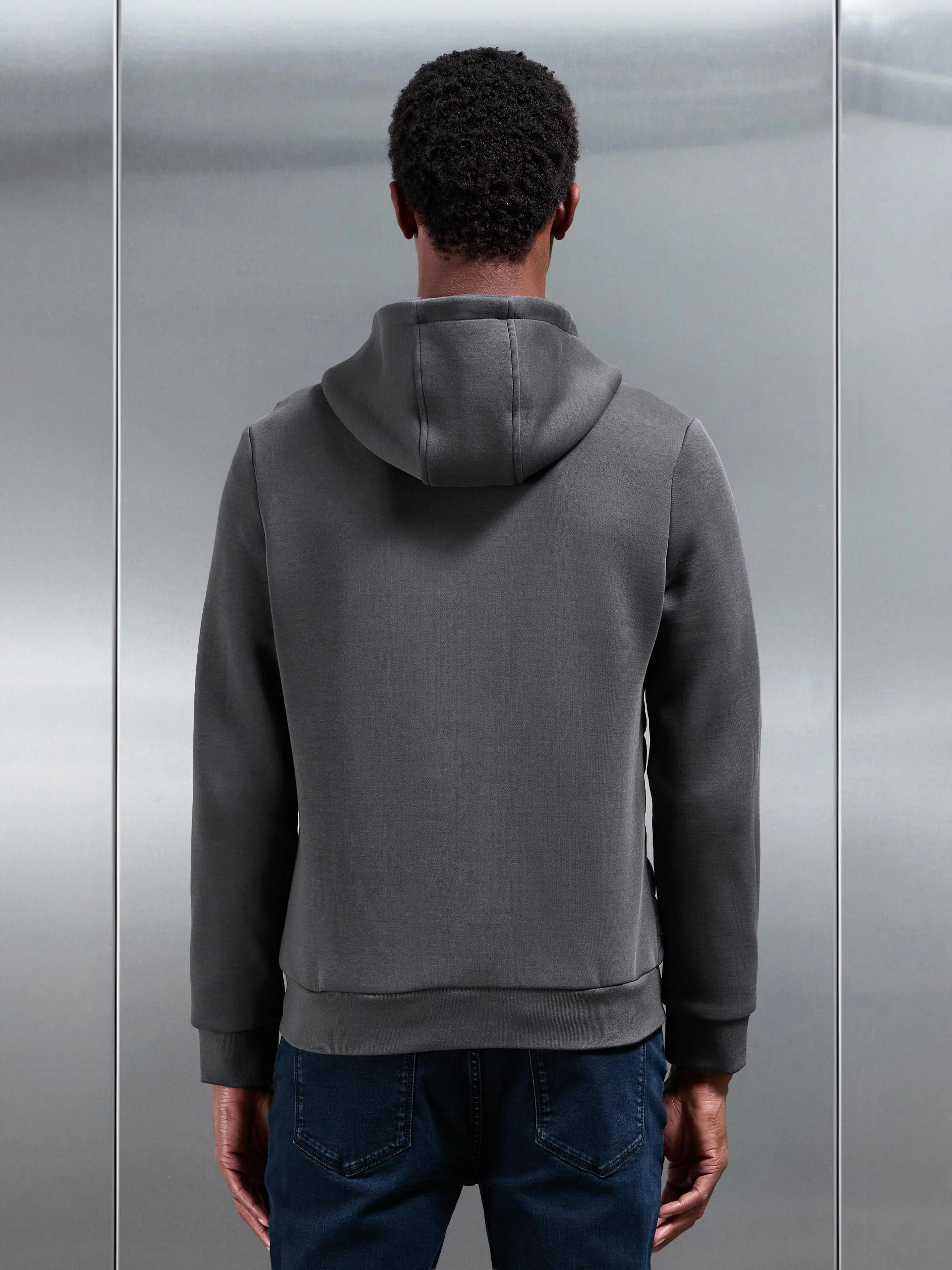 Hybrid Quilted Windbreaker in Grey - Image 5