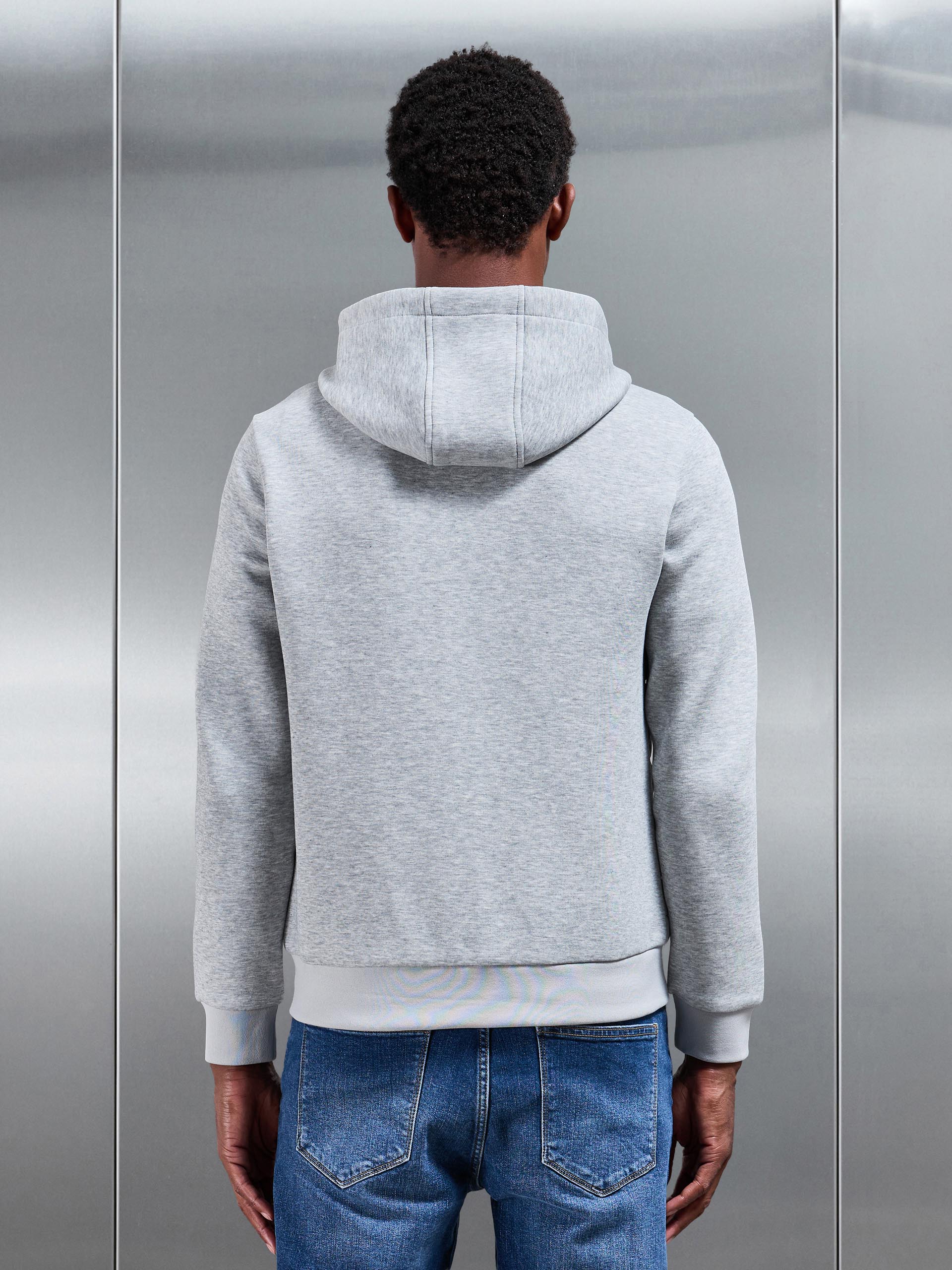Hybrid Quilted Windbreaker in Marl Grey - Image 4