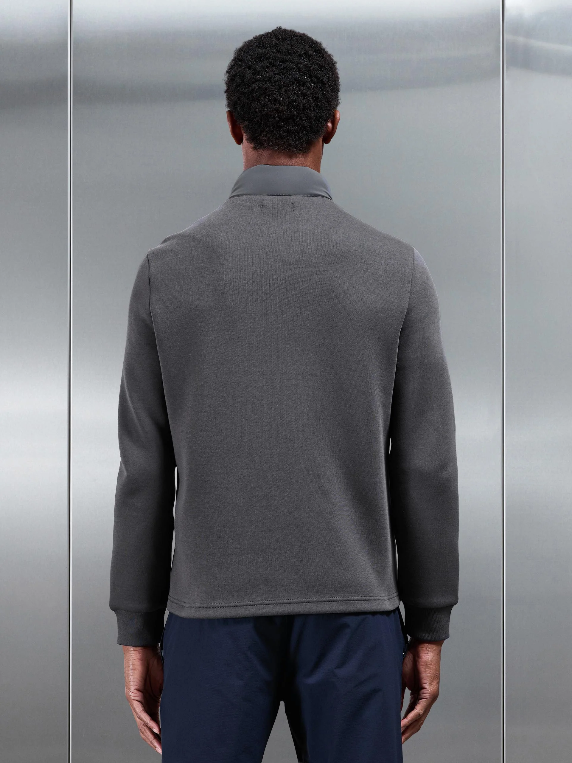 Hybrid Technical Puffer Jacket in Grey - Image 3