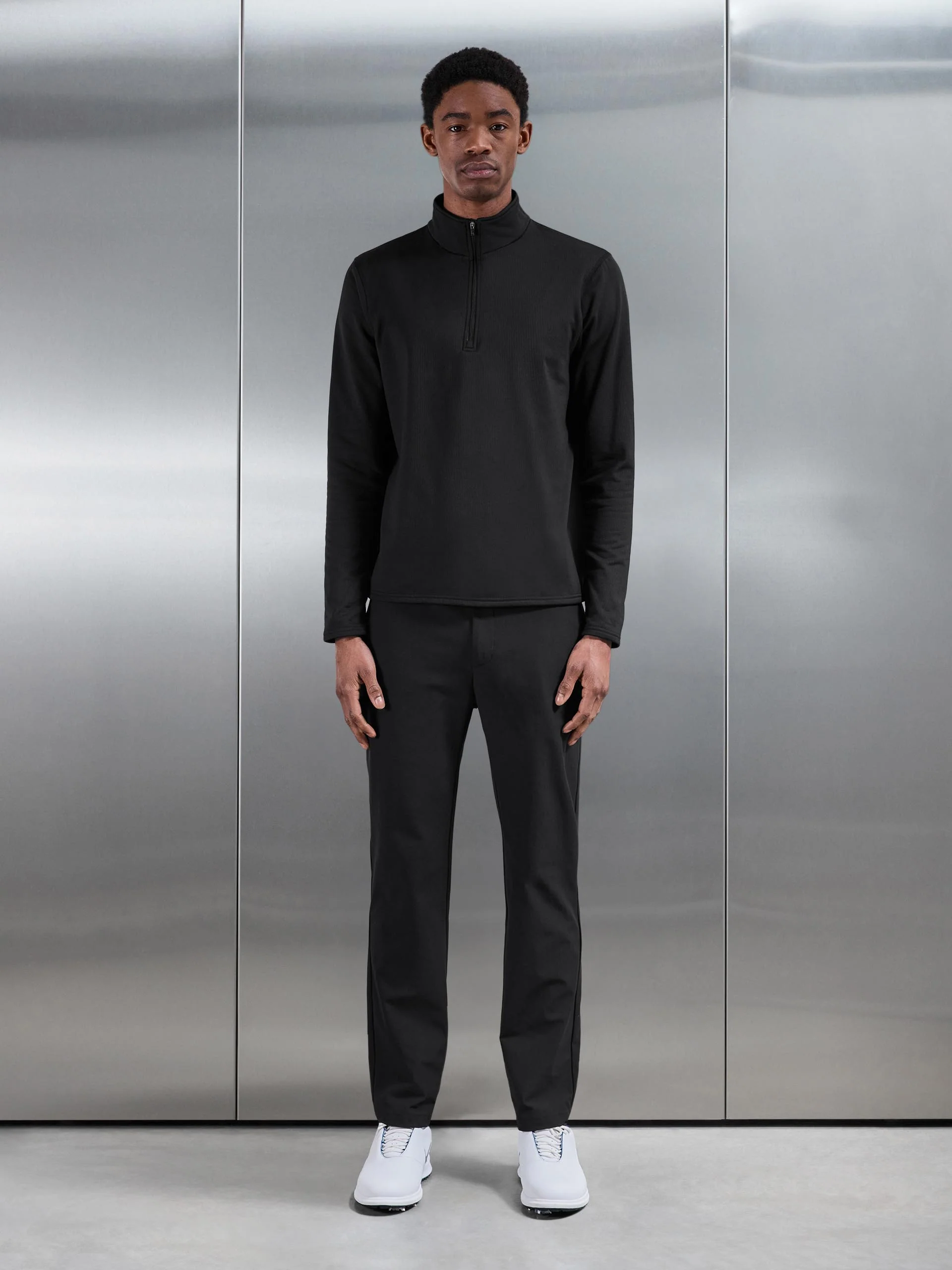 Insulating Golf Mid Layer in Black - Image 4
