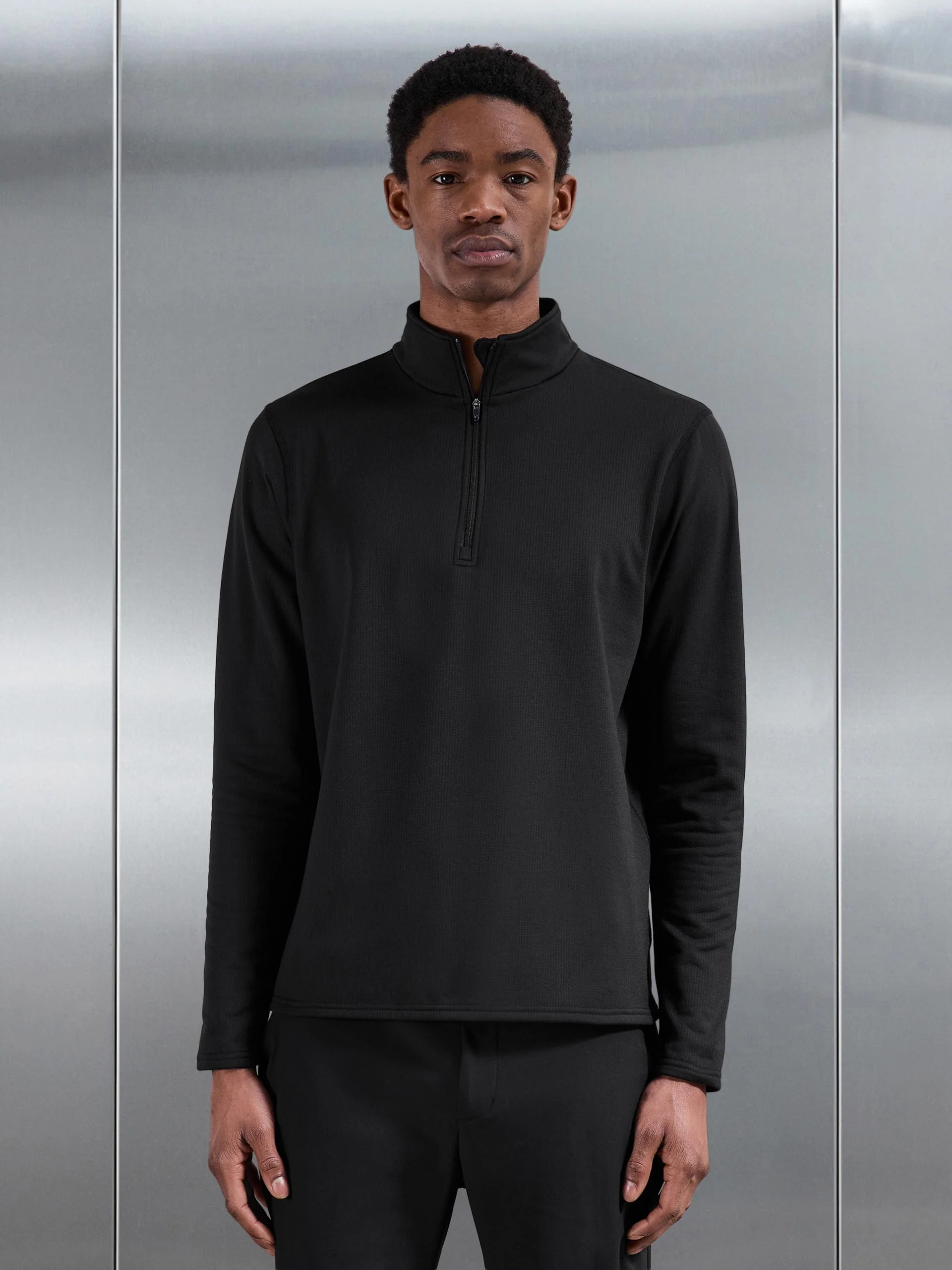 Insulating Golf Mid Layer in Black - Image 7