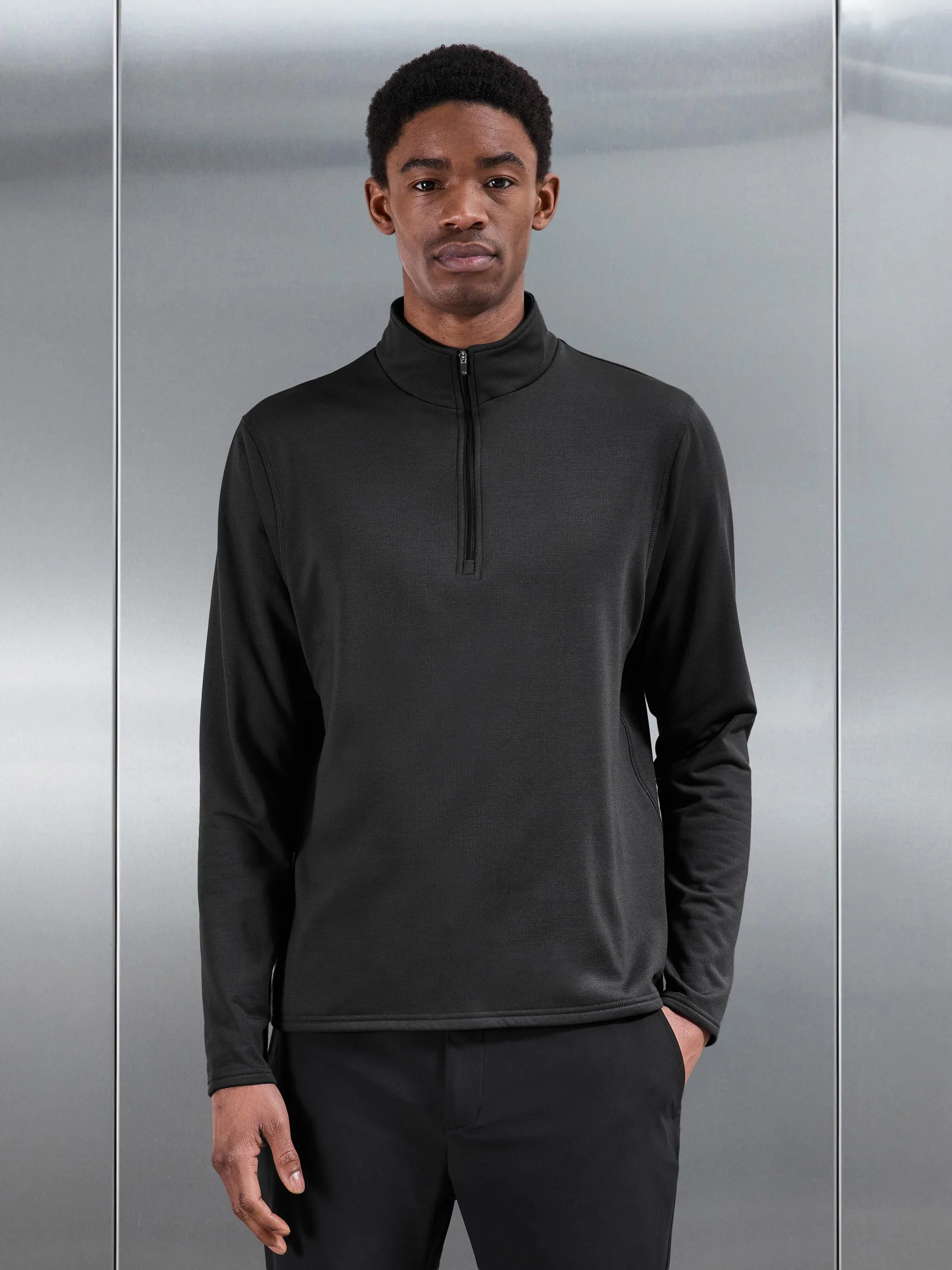 Insulating Golf Mid Layer in Grey - Image 3