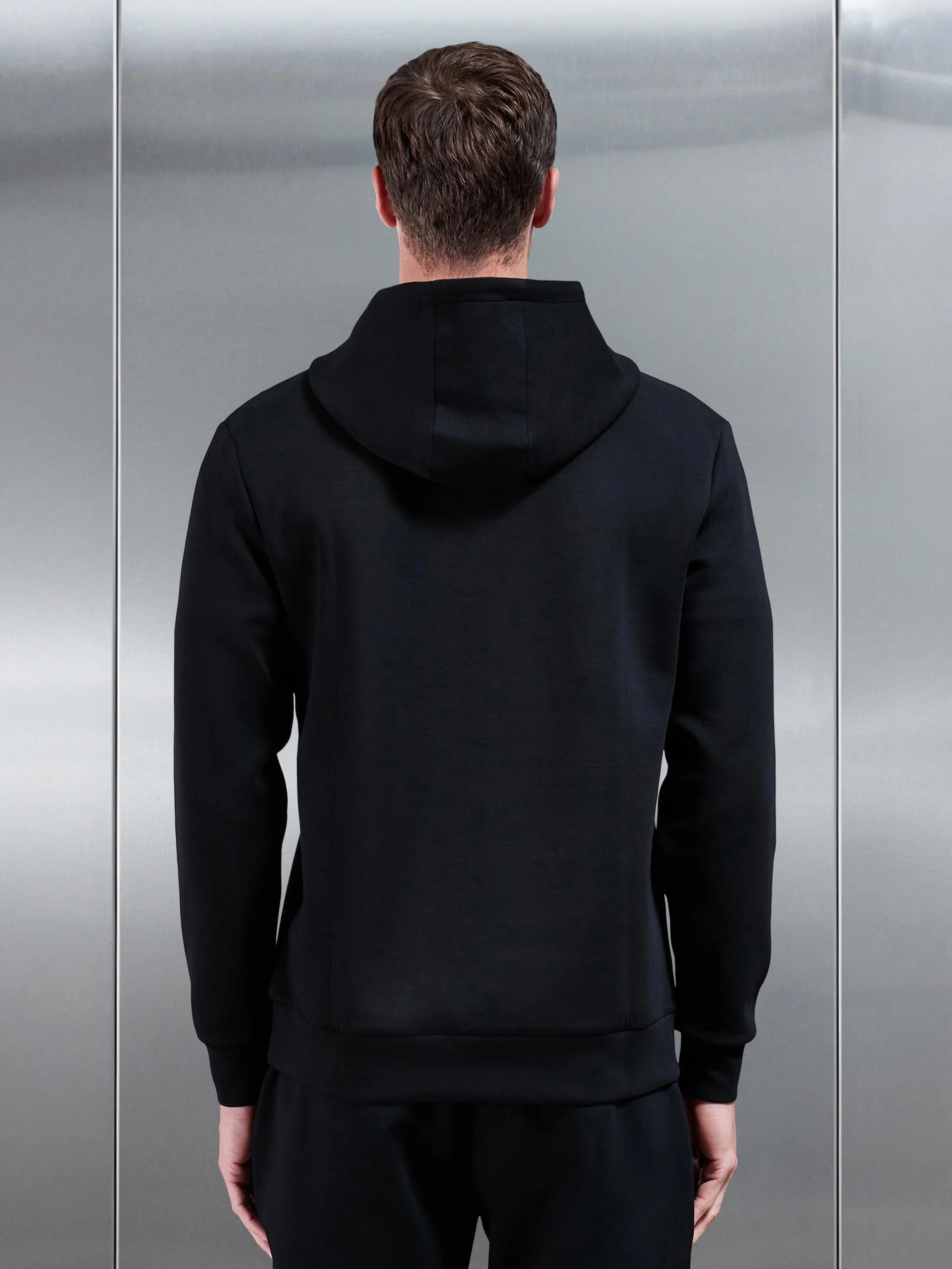 Interlock Jersey Essential Hoodie in Black - Image 3