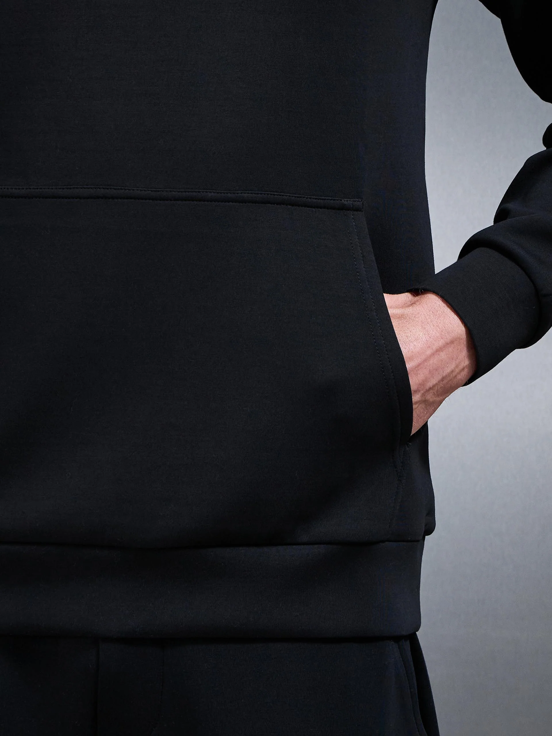 Interlock Jersey Essential Hoodie in Black - Image 5