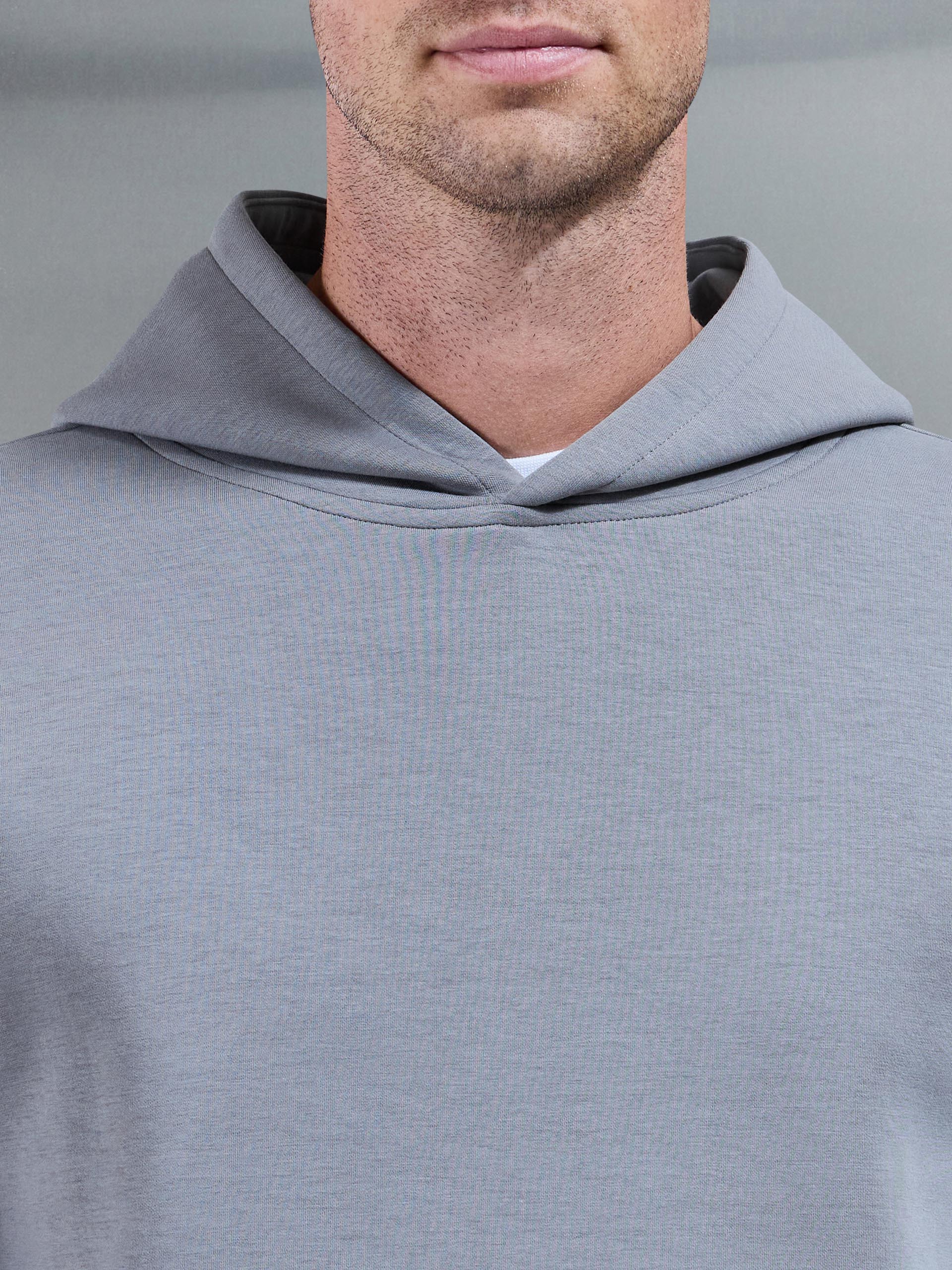 Interlock Jersey Essential Hoodie in Grey - Image 3