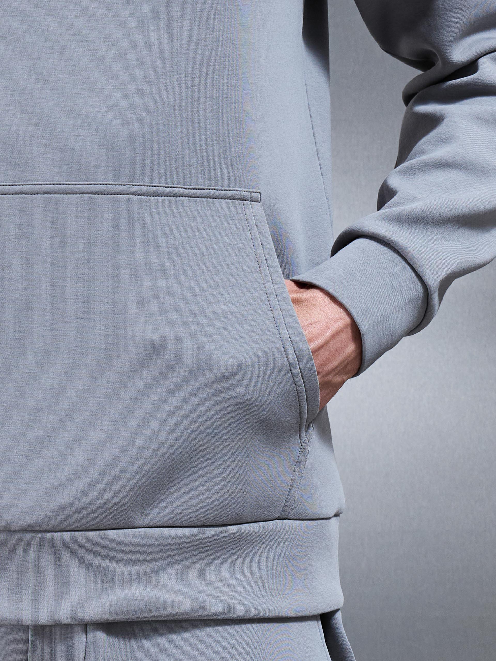 Interlock Jersey Essential Hoodie in Grey - Image 4
