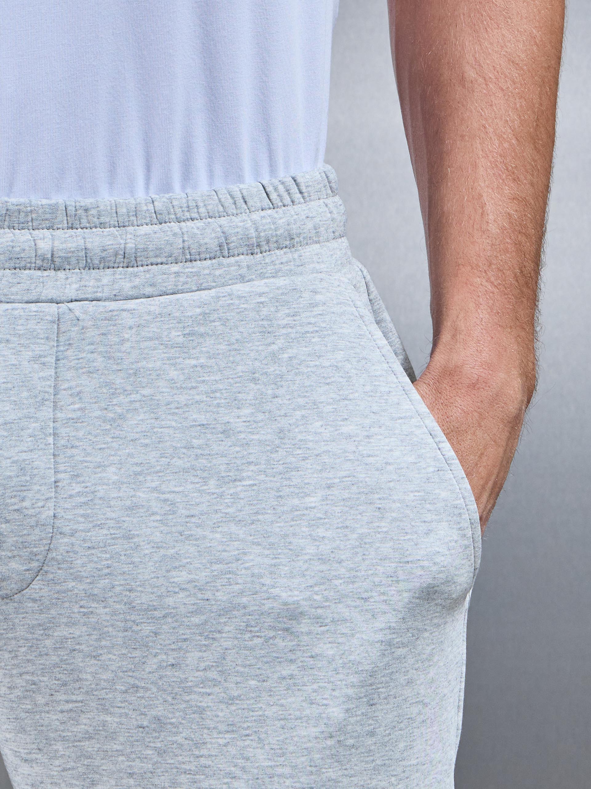 Interlock Jersey Essential Jogger in Marl Grey - Image 5
