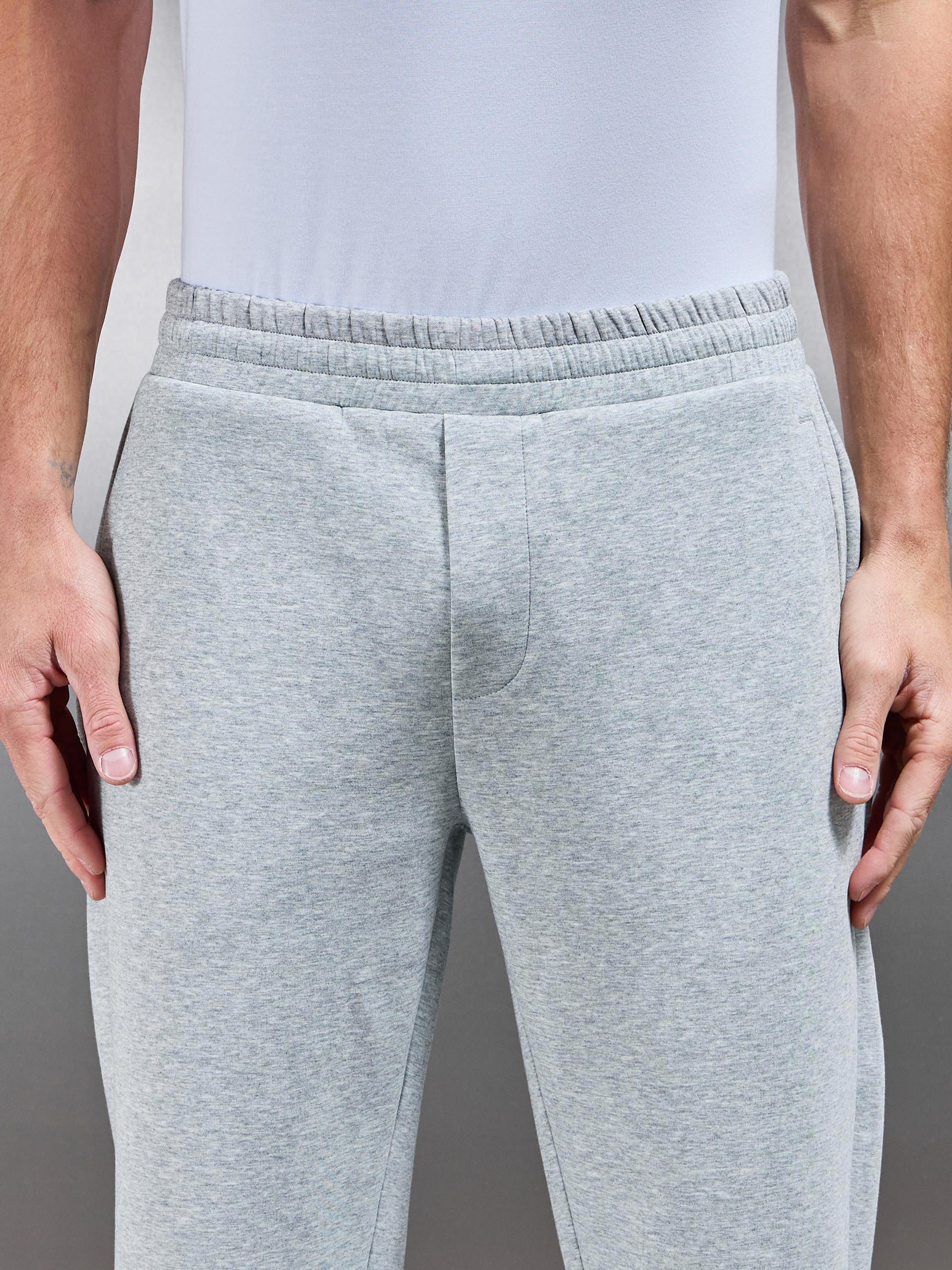 Interlock Jersey Essential Jogger in Marl Grey - Image 6