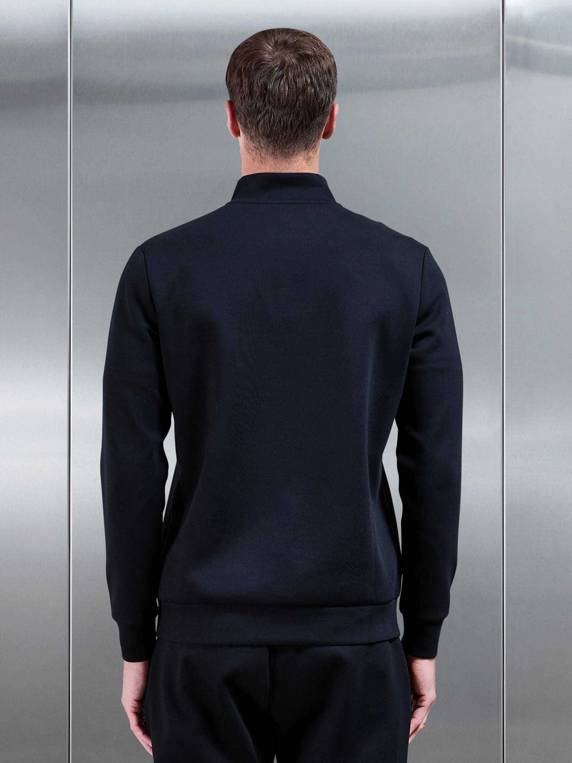 Interlock Jersey Half Zip in Black - Image 3