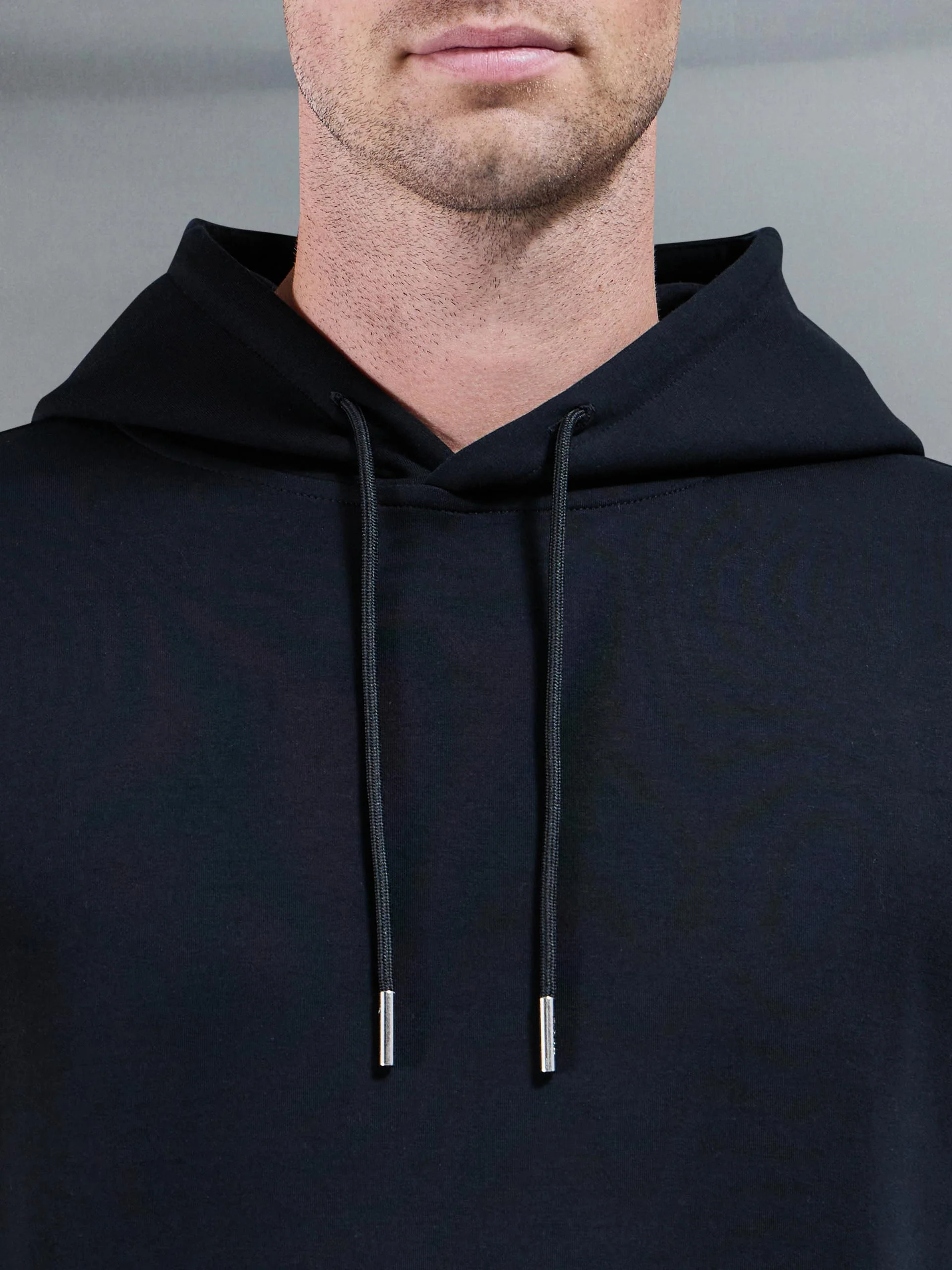 Interlock Jersey Hoodie in Black - Image 4