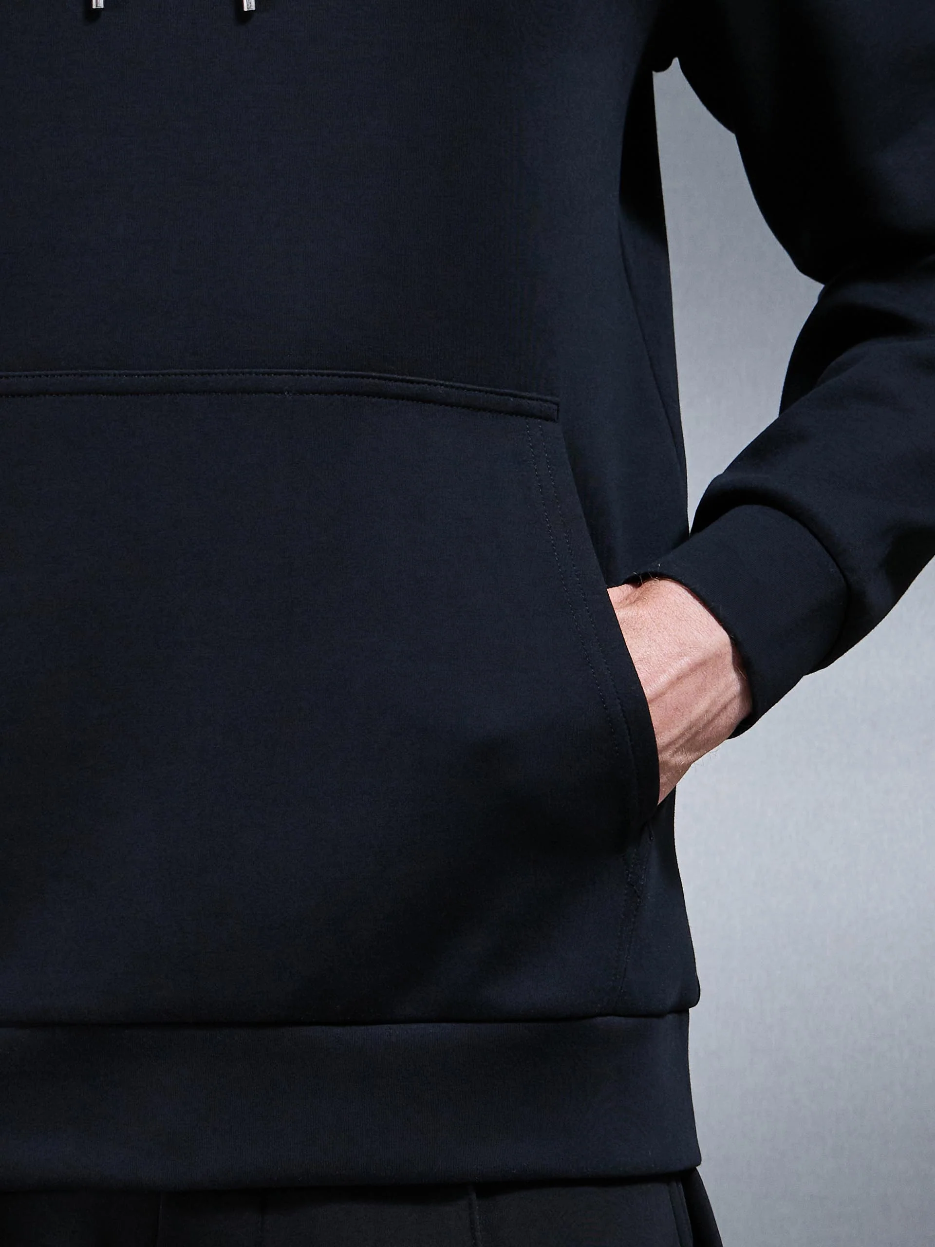 Interlock Jersey Hoodie in Black - Image 5
