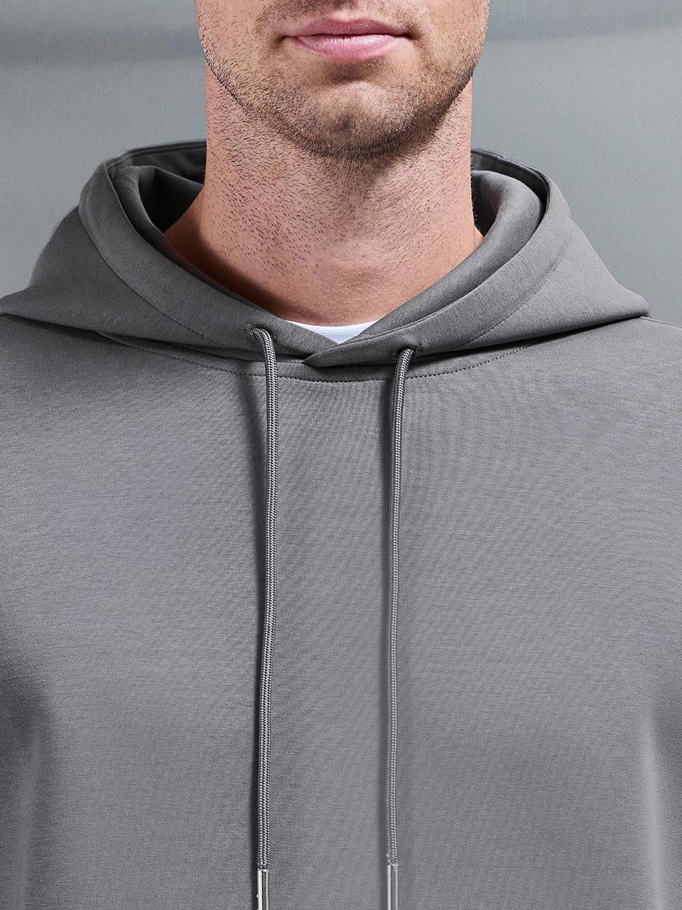 Interlock Jersey Hoodie in Charcoal - Image 4