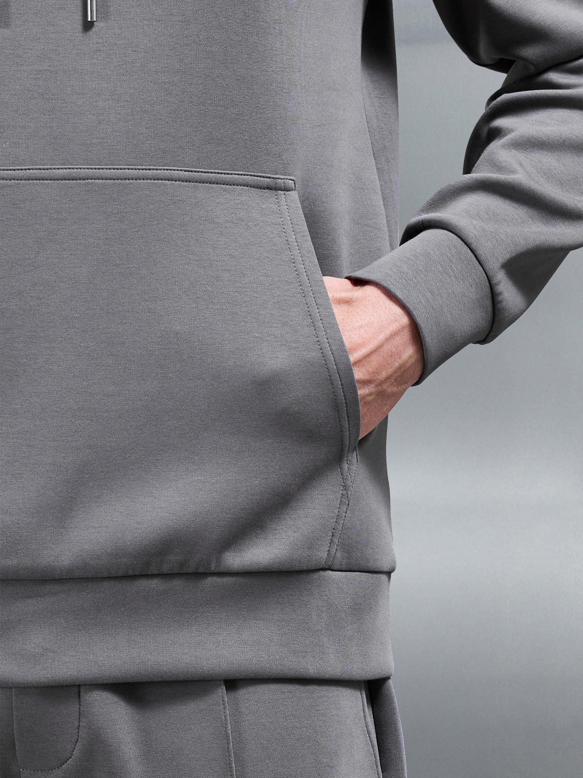Interlock Jersey Hoodie in Charcoal - Image 5