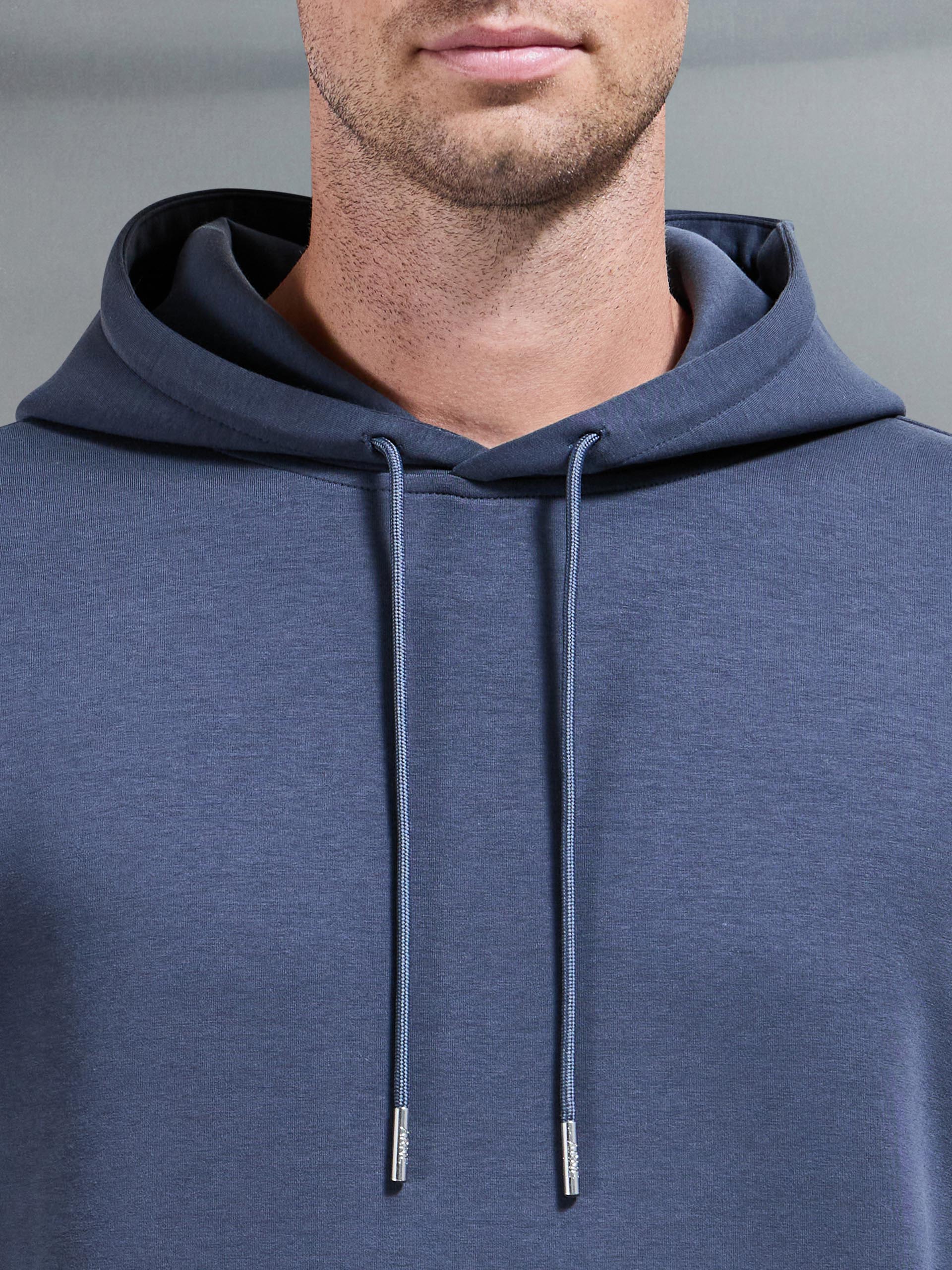 Interlock Jersey Hoodie in Slate Blue - Image 4
