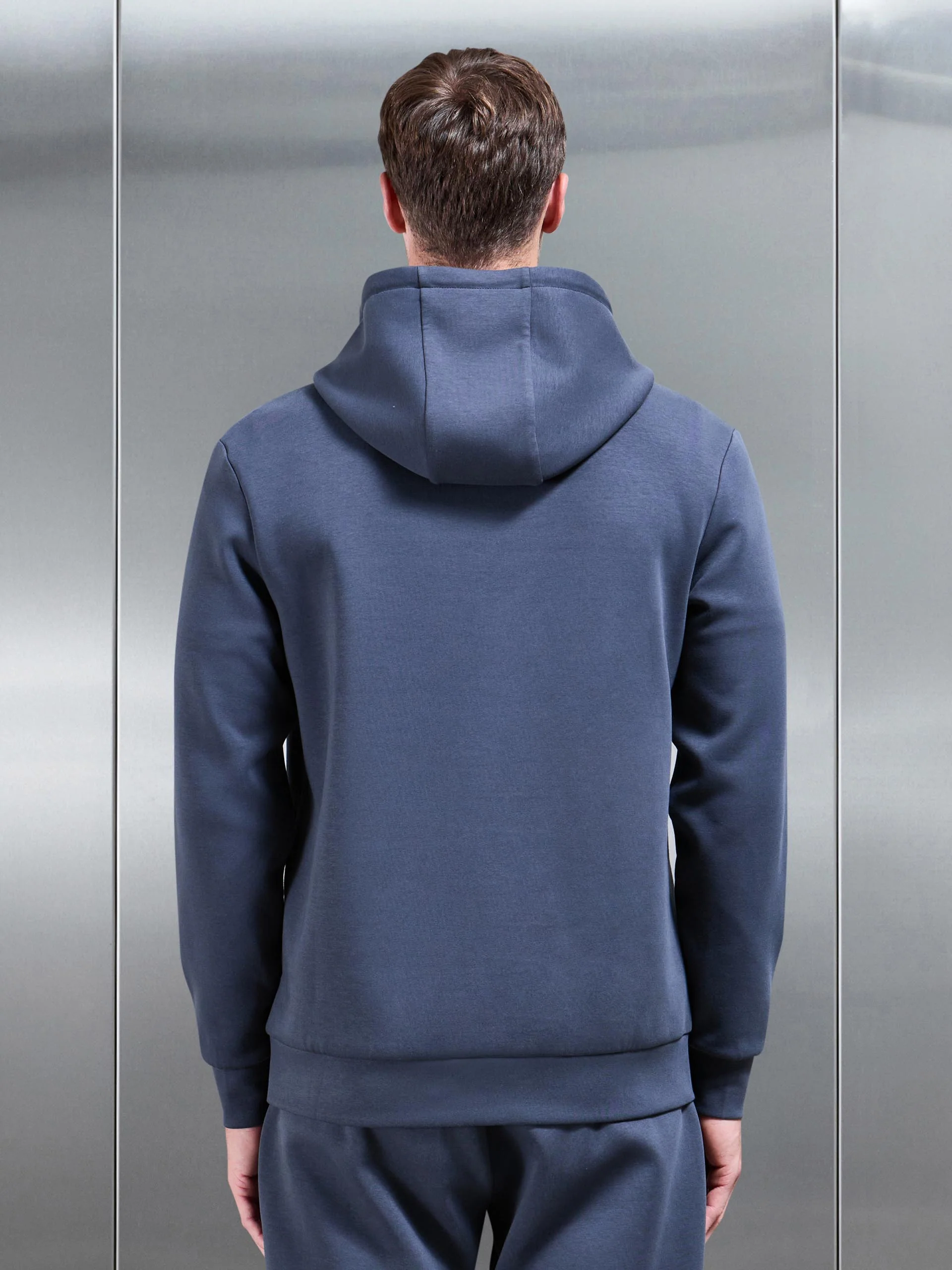 Interlock Jersey Hoodie in Slate Blue - Image 6