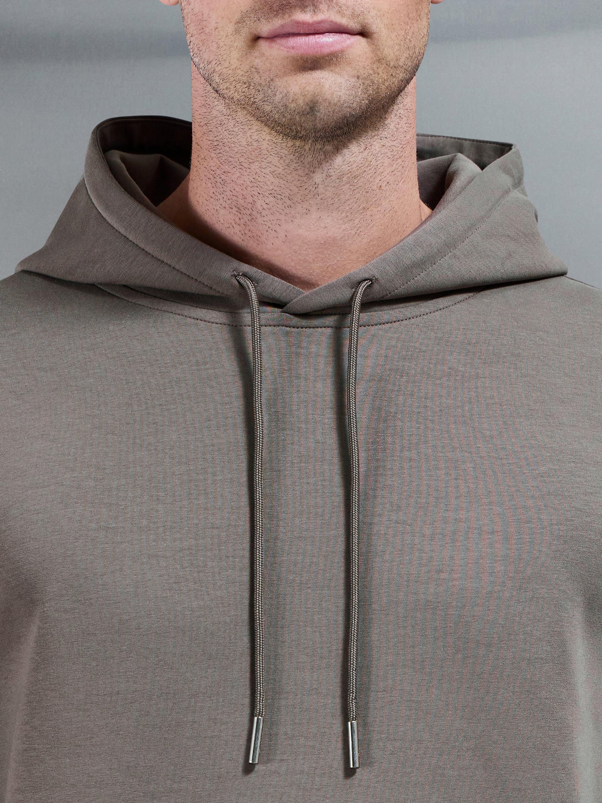 Interlock Jersey Hoodie in Taupe - Image 4