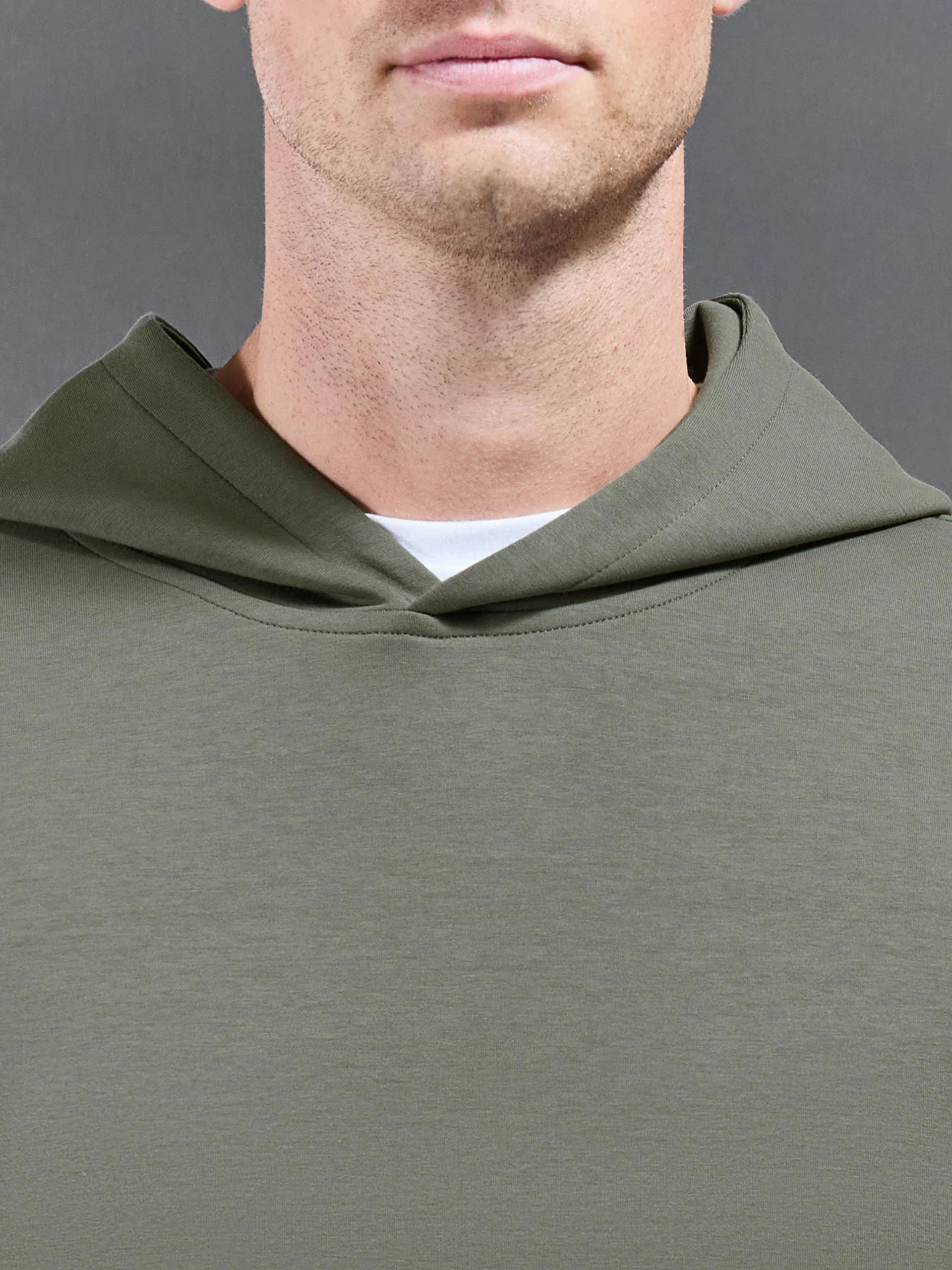 Interlock Jersey Relaxed Fit Hoodie in Sage - Image 4