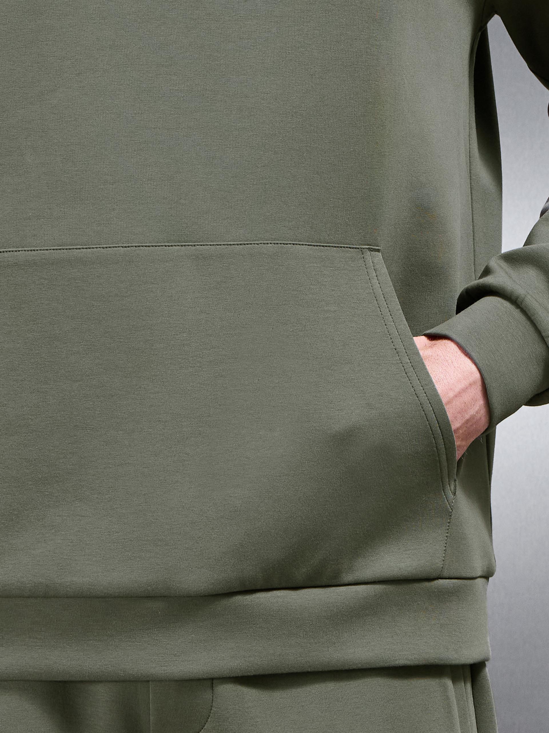 Interlock Jersey Relaxed Fit Hoodie in Sage - Image 5