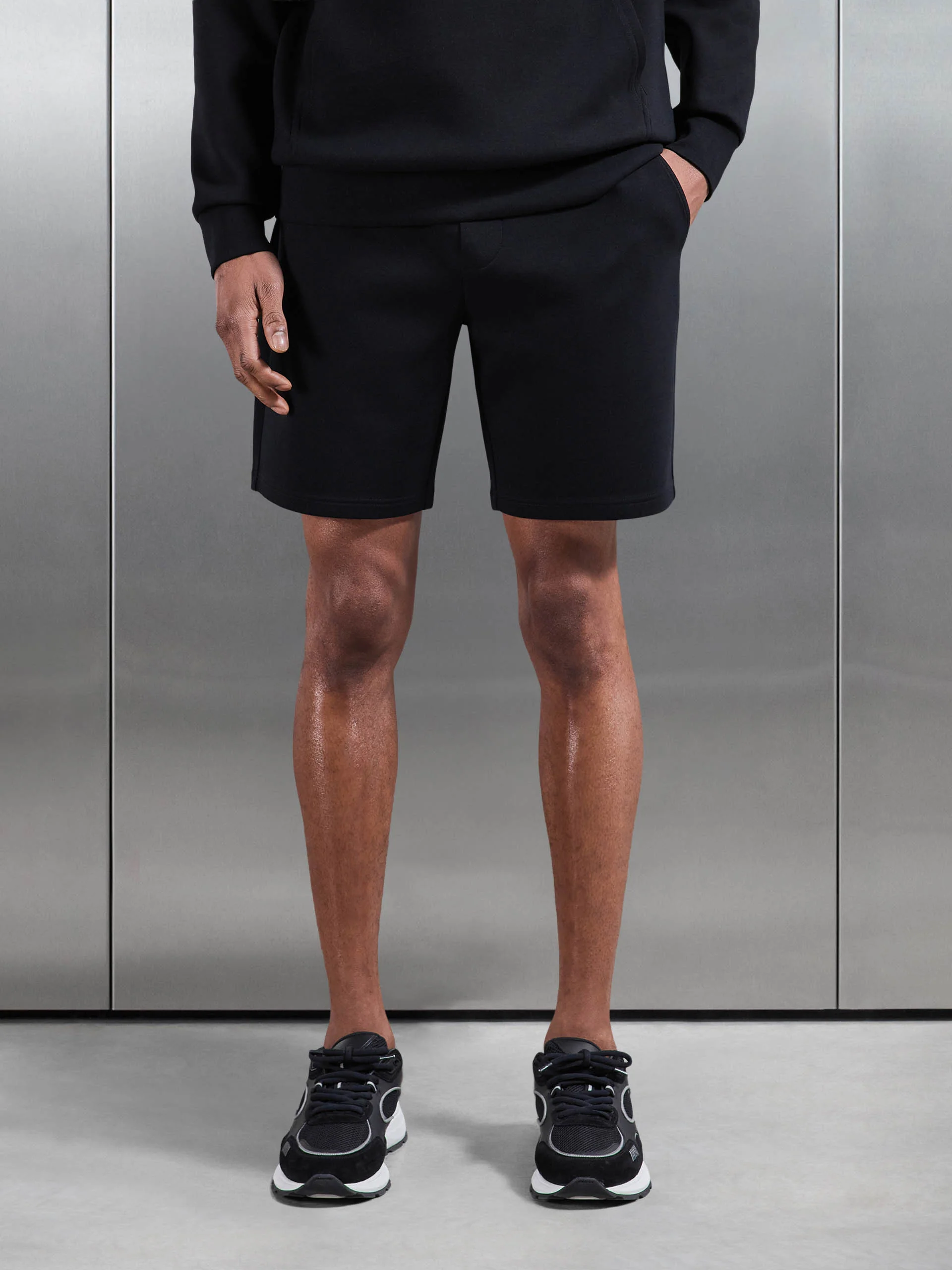 Interlock Jersey Short in Black - Image 3