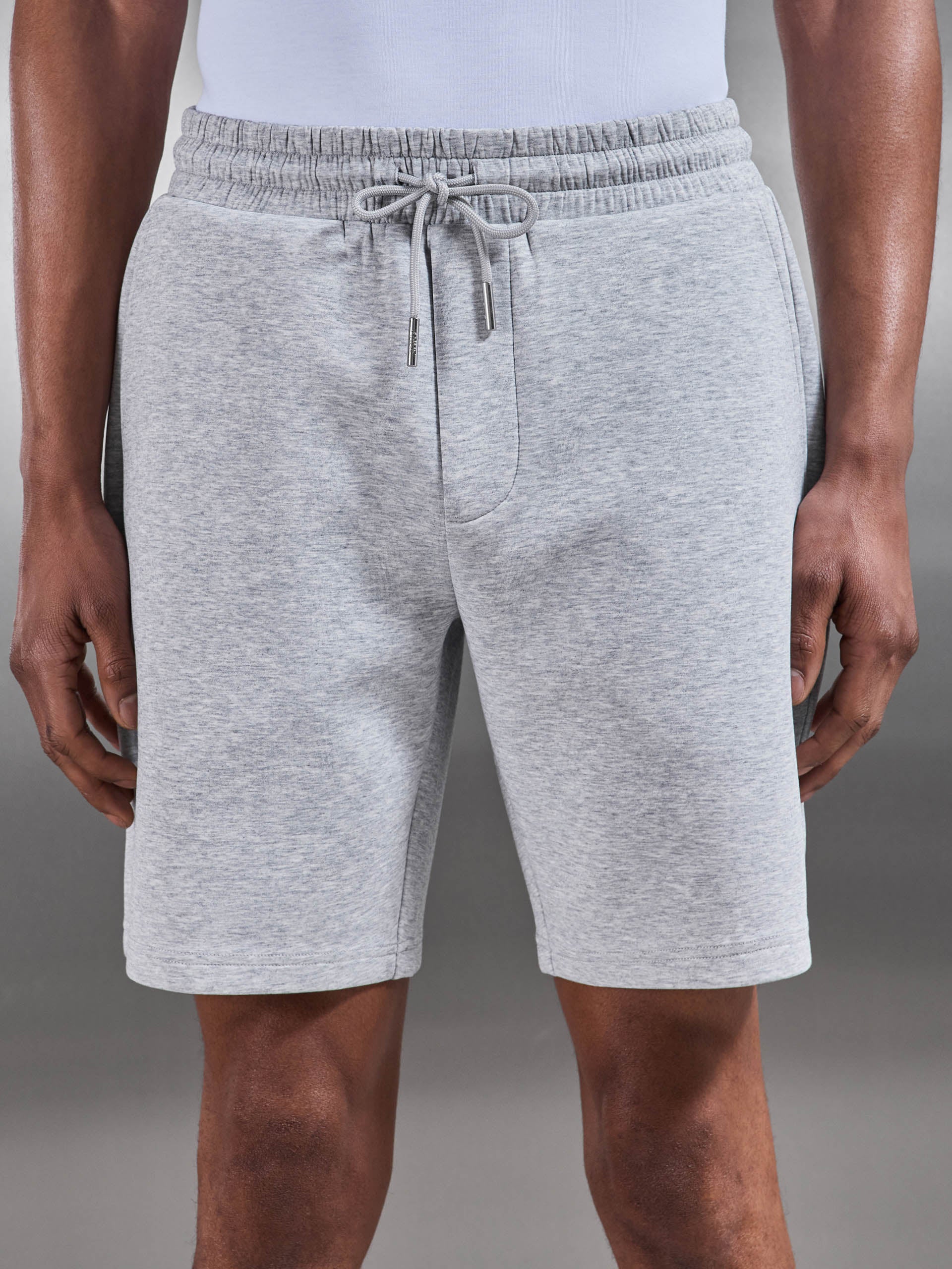 Interlock Jersey Short in Marl Grey - Image 4