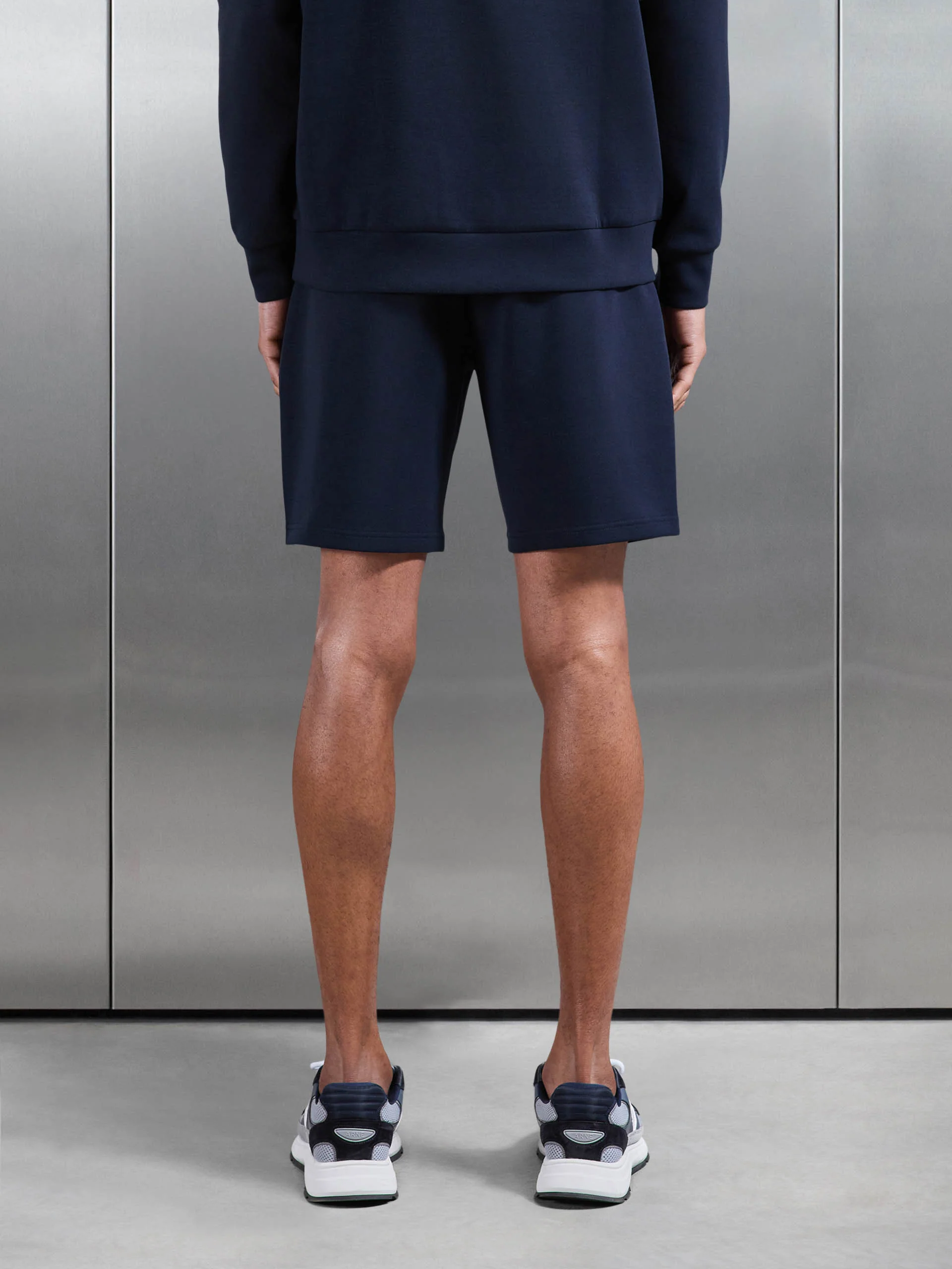 Interlock Jersey Short in Navy - Image 3