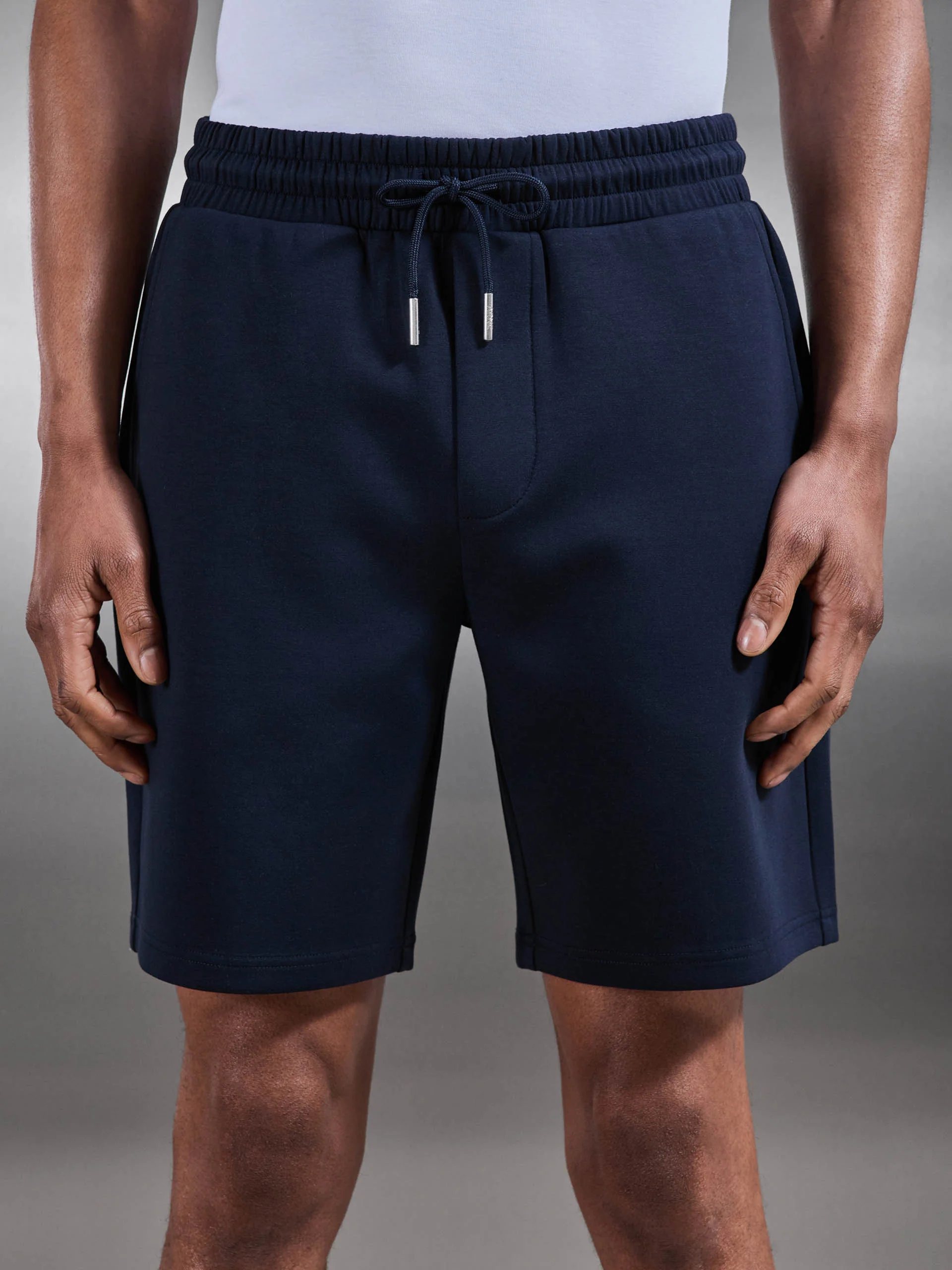 Interlock Jersey Short in Navy - Image 4