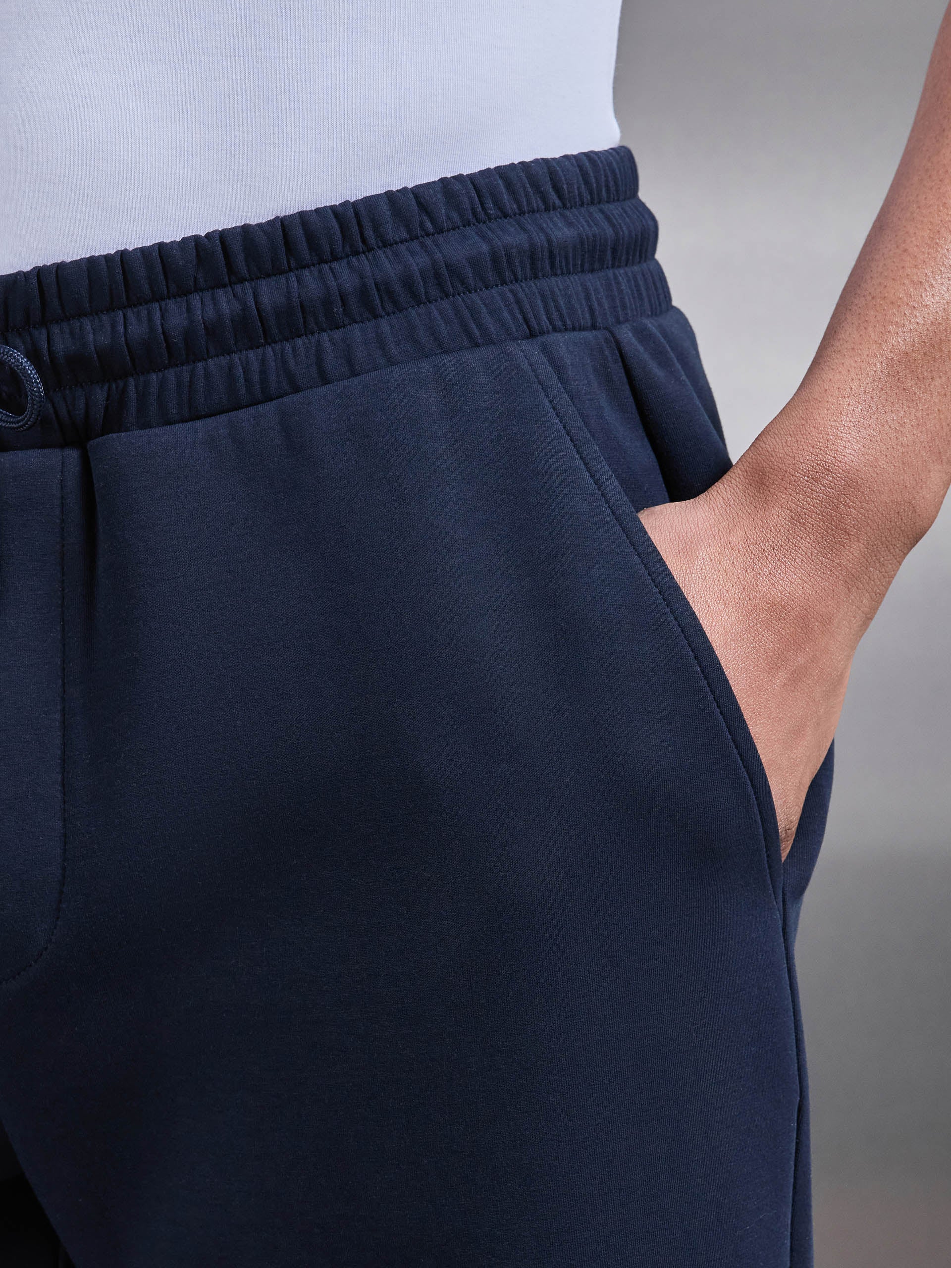 Interlock Jersey Short in Navy - Image 5