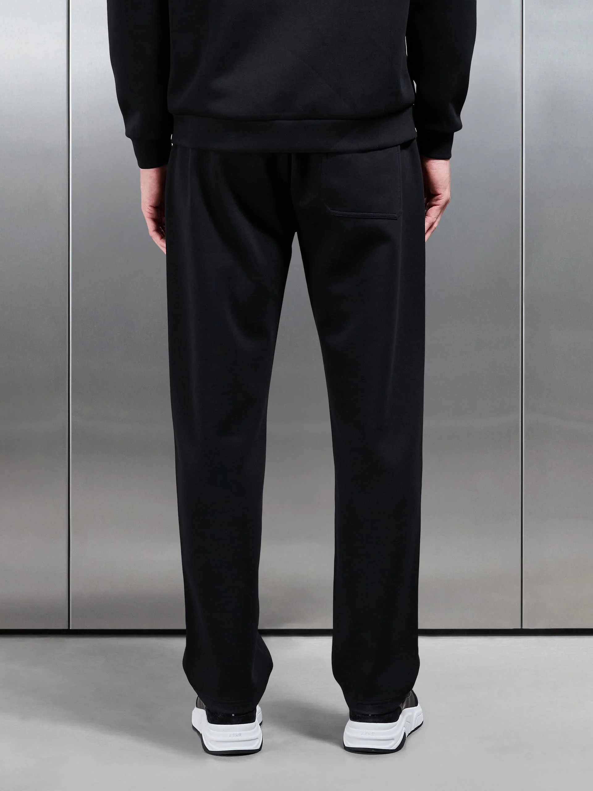 Interlock Jersey Straight Leg Jogger in Black - Image 3
