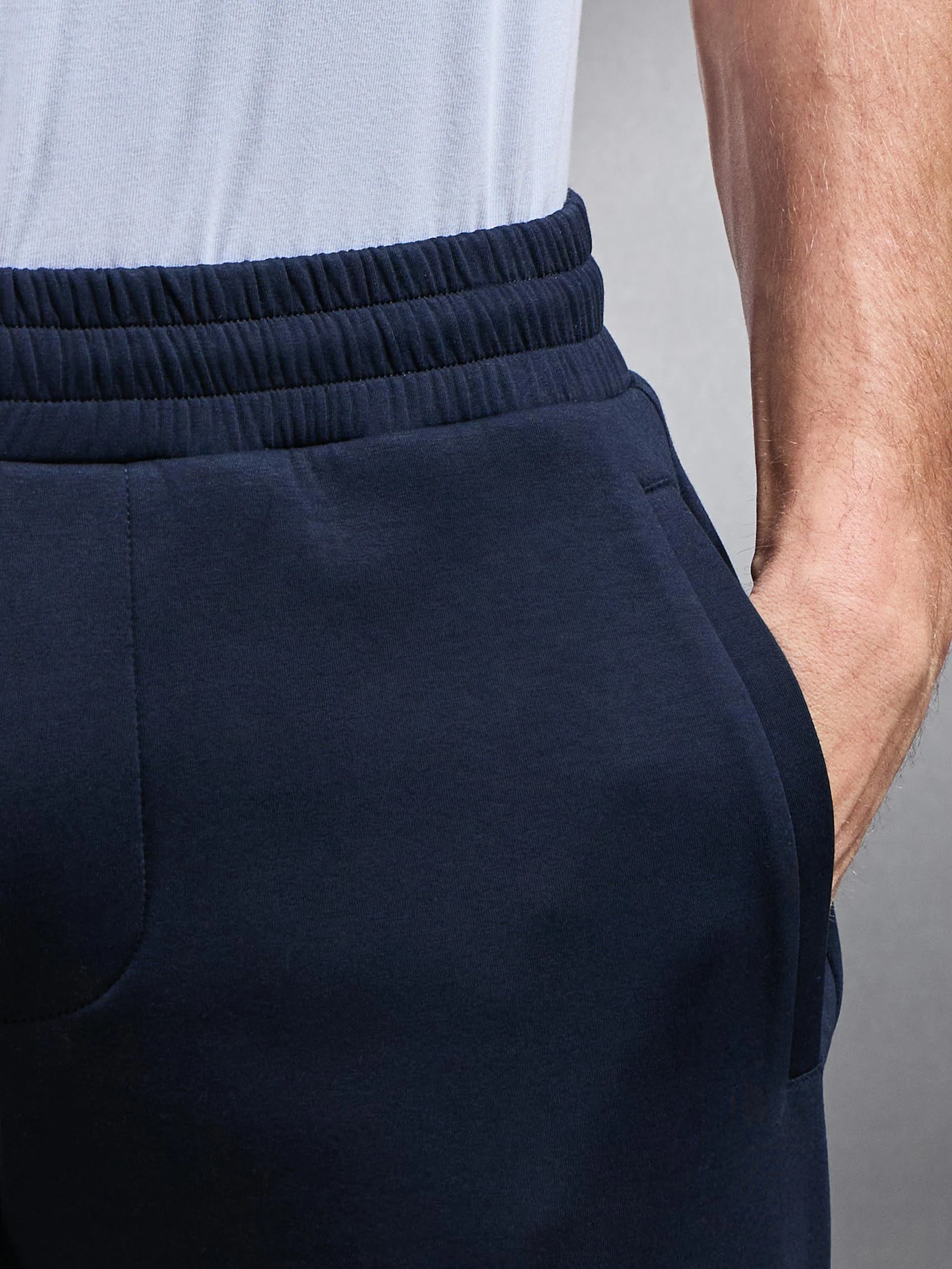 Interlock Jersey Straight Leg Jogger in Navy - Image 5