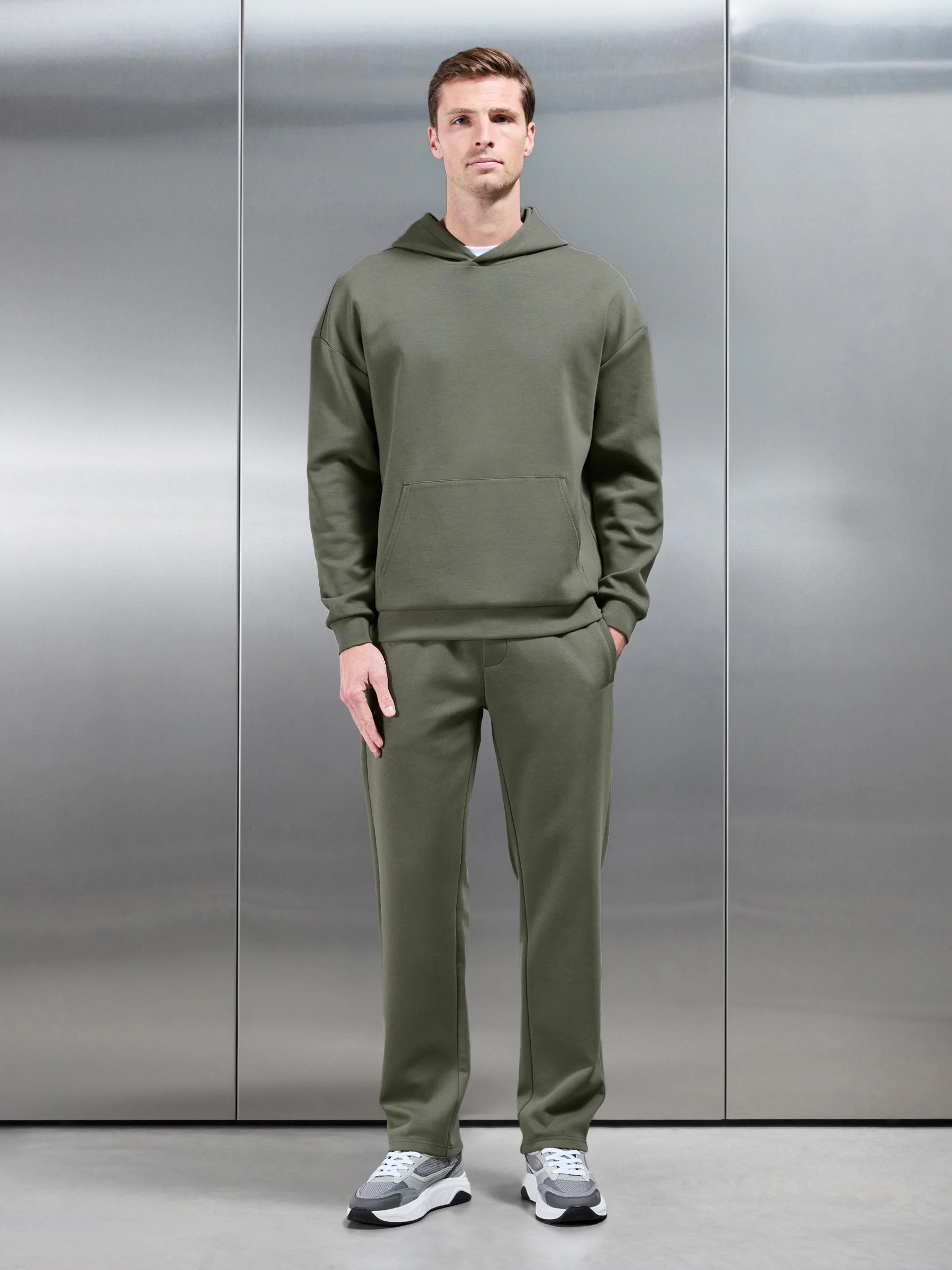 Interlock Jersey Straight Leg Jogger in Sage - Image 2