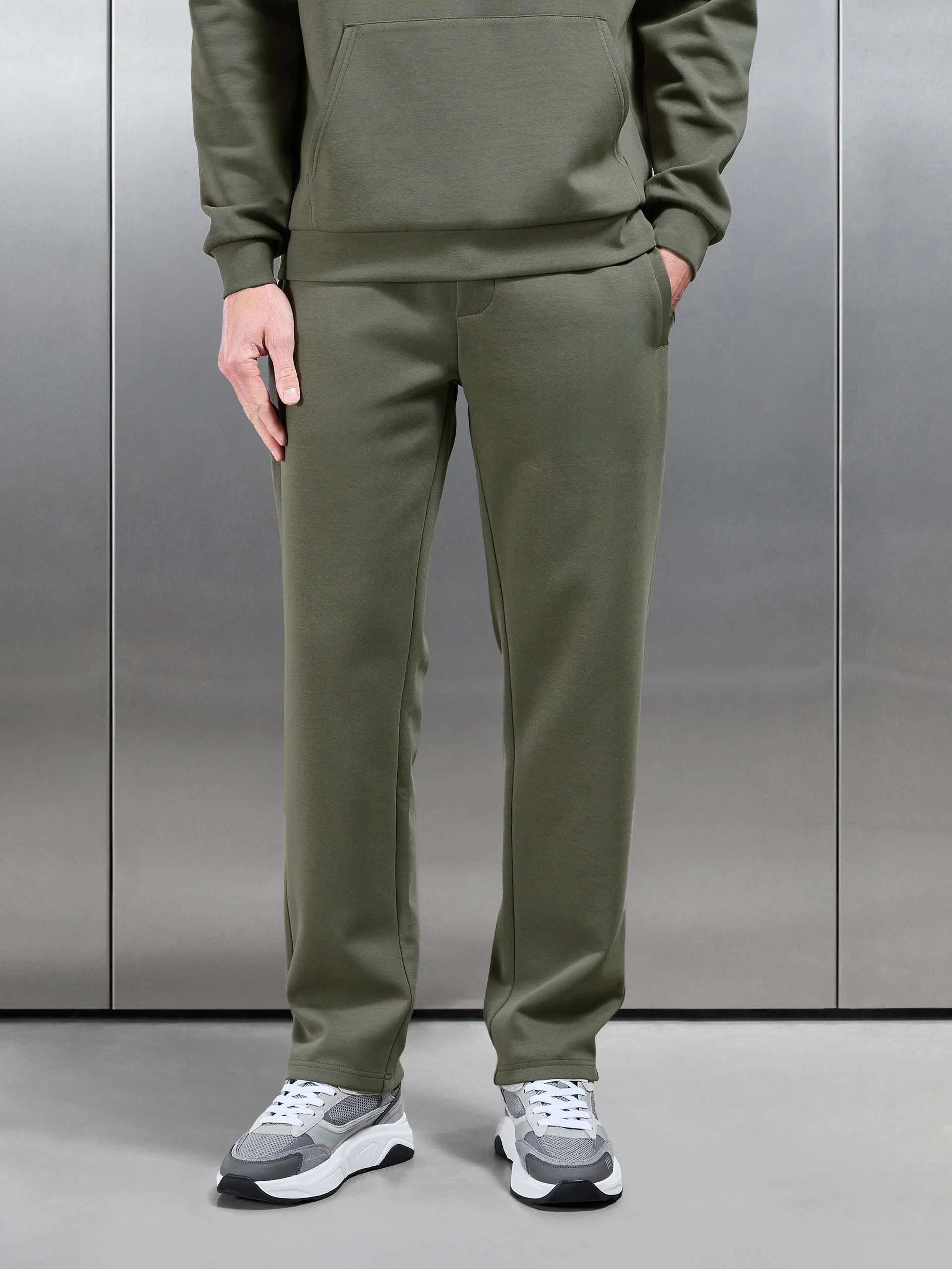 Interlock Jersey Straight Leg Jogger in Sage - Image 3