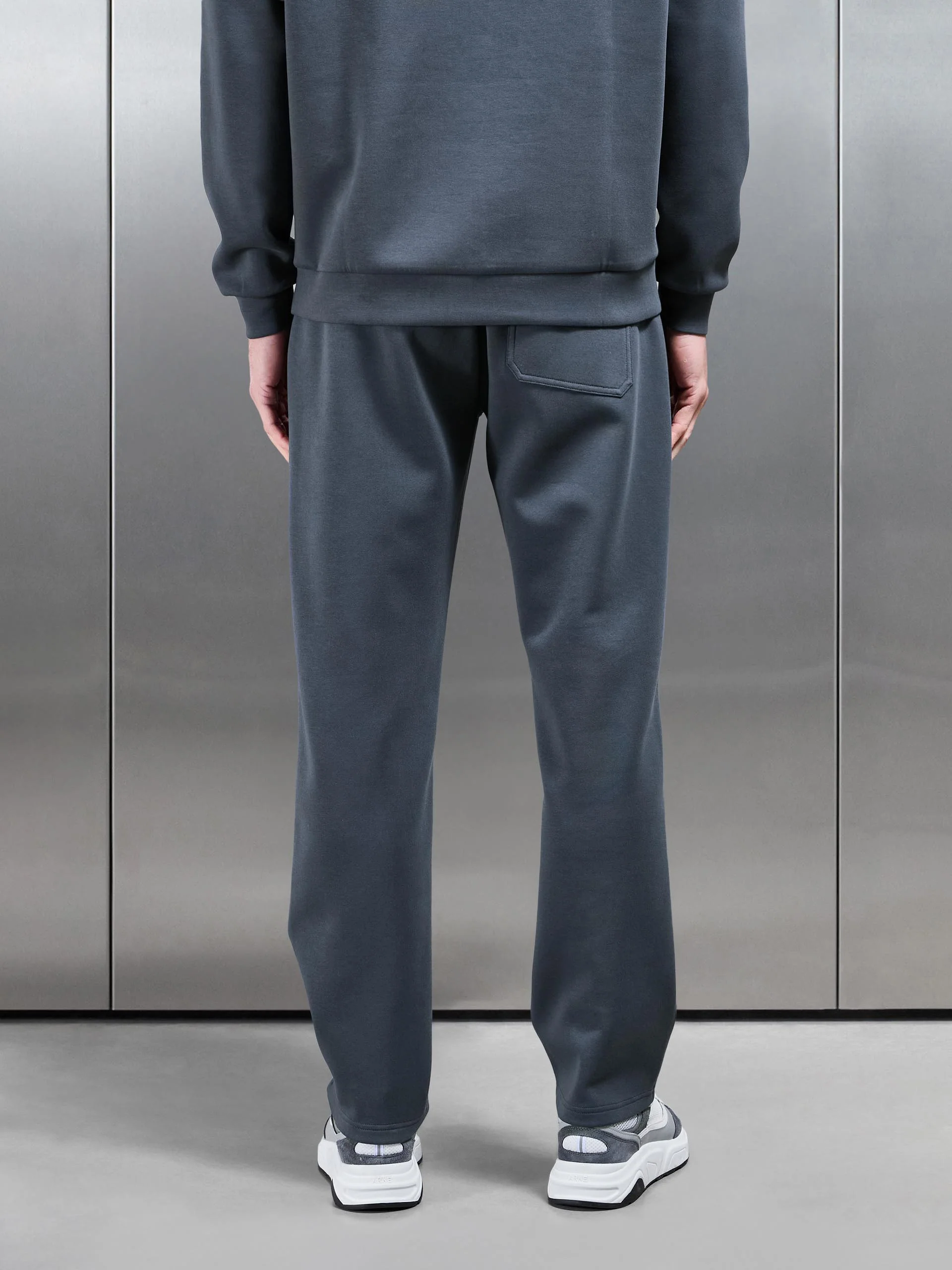 Interlock Jersey Straight Leg Jogger in Slate Blue - Image 3