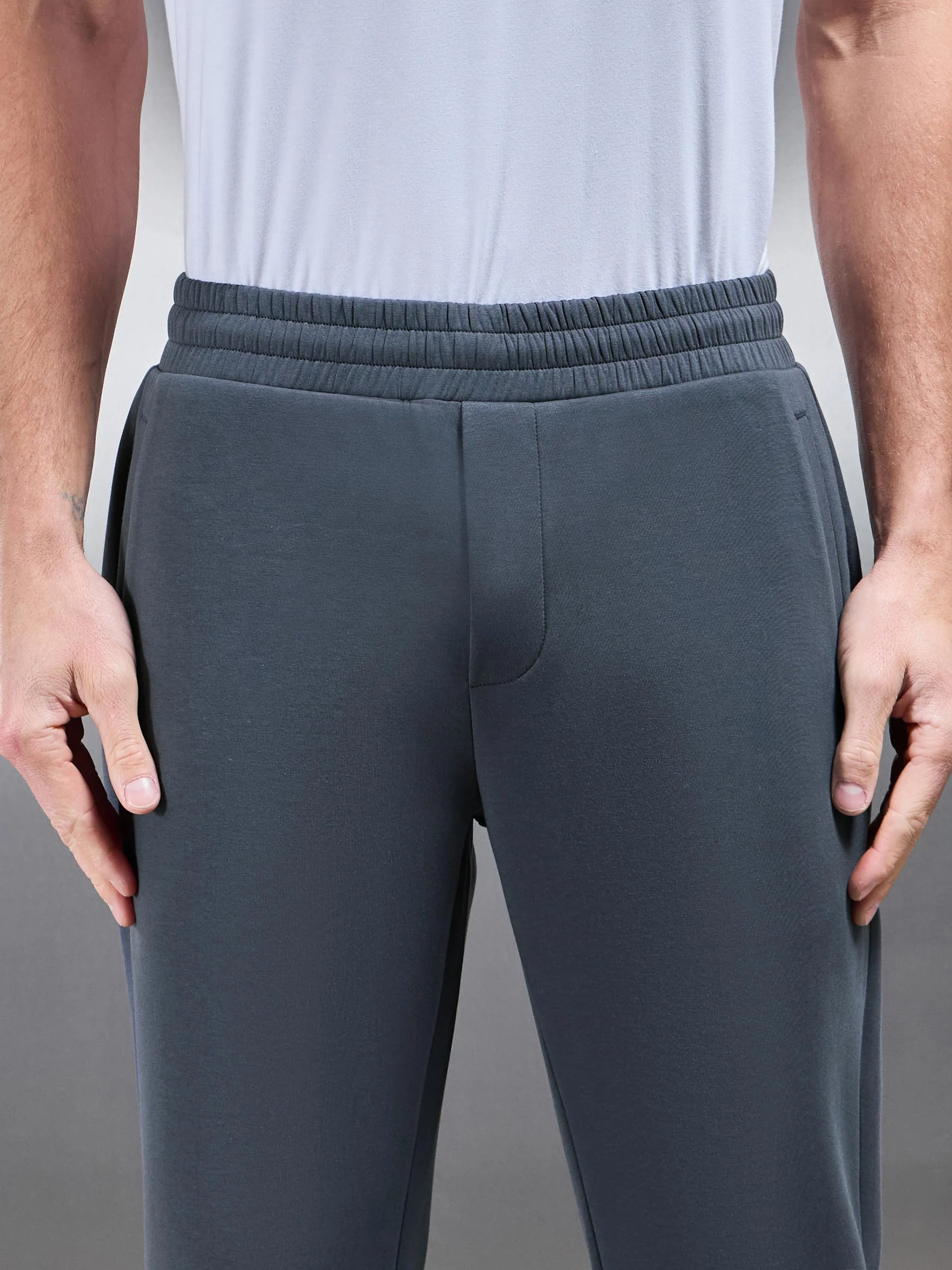 Interlock Jersey Straight Leg Jogger in Slate Blue - Image 4