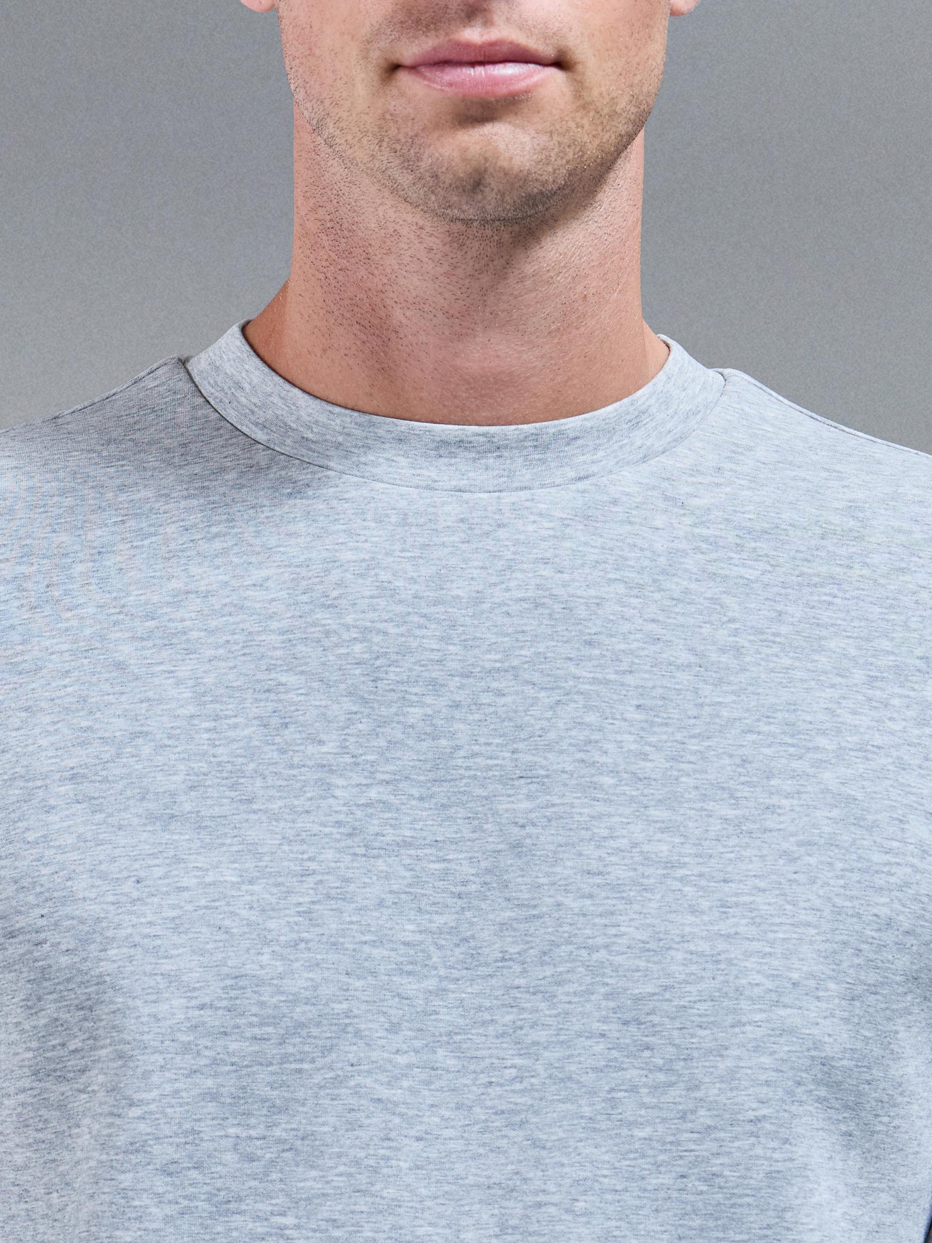 Interlock Jersey Sweatshirt in Marl Grey - Image 4