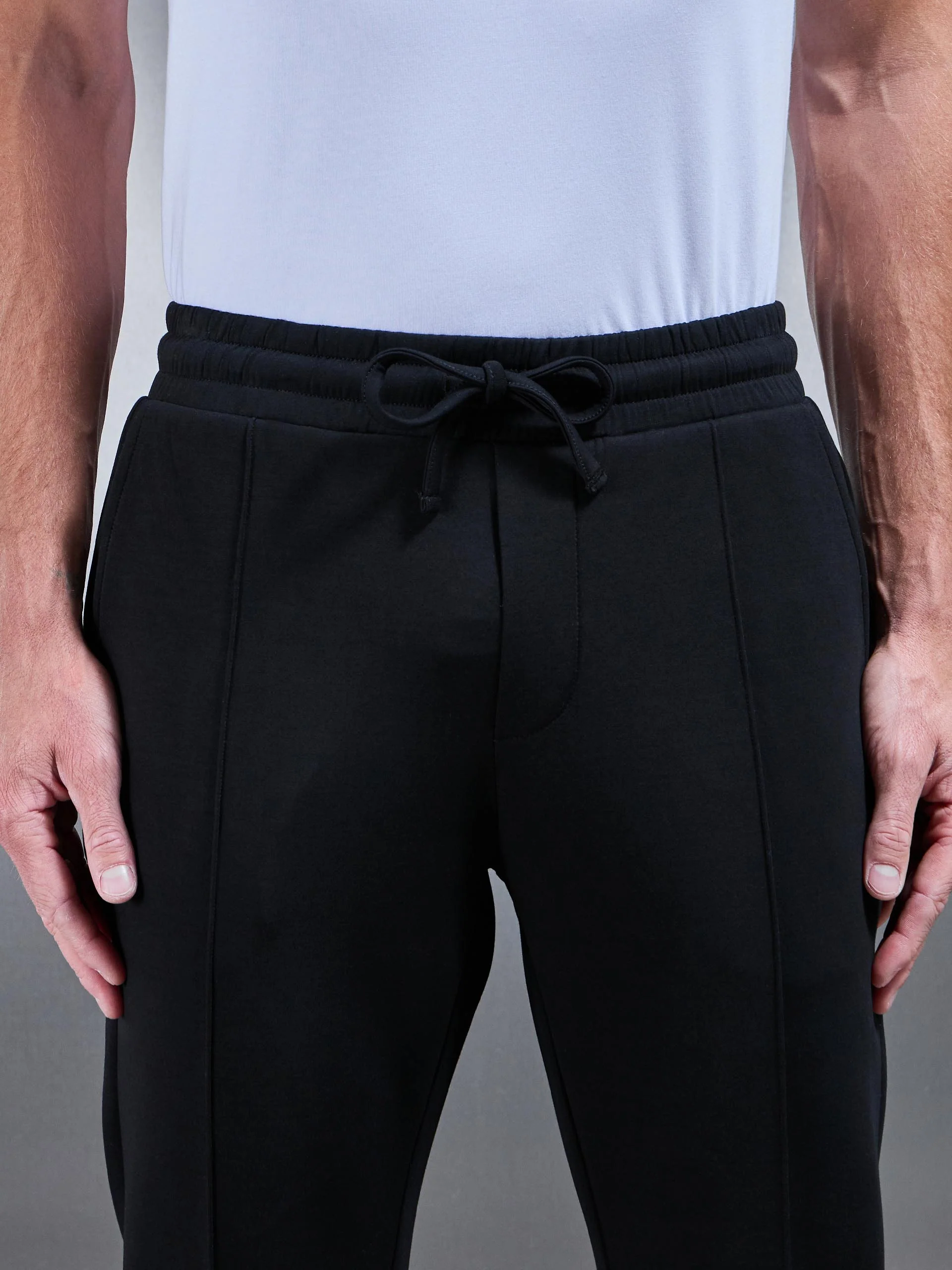 Interlock Jersey Tapered Jogger in Black - Image 4