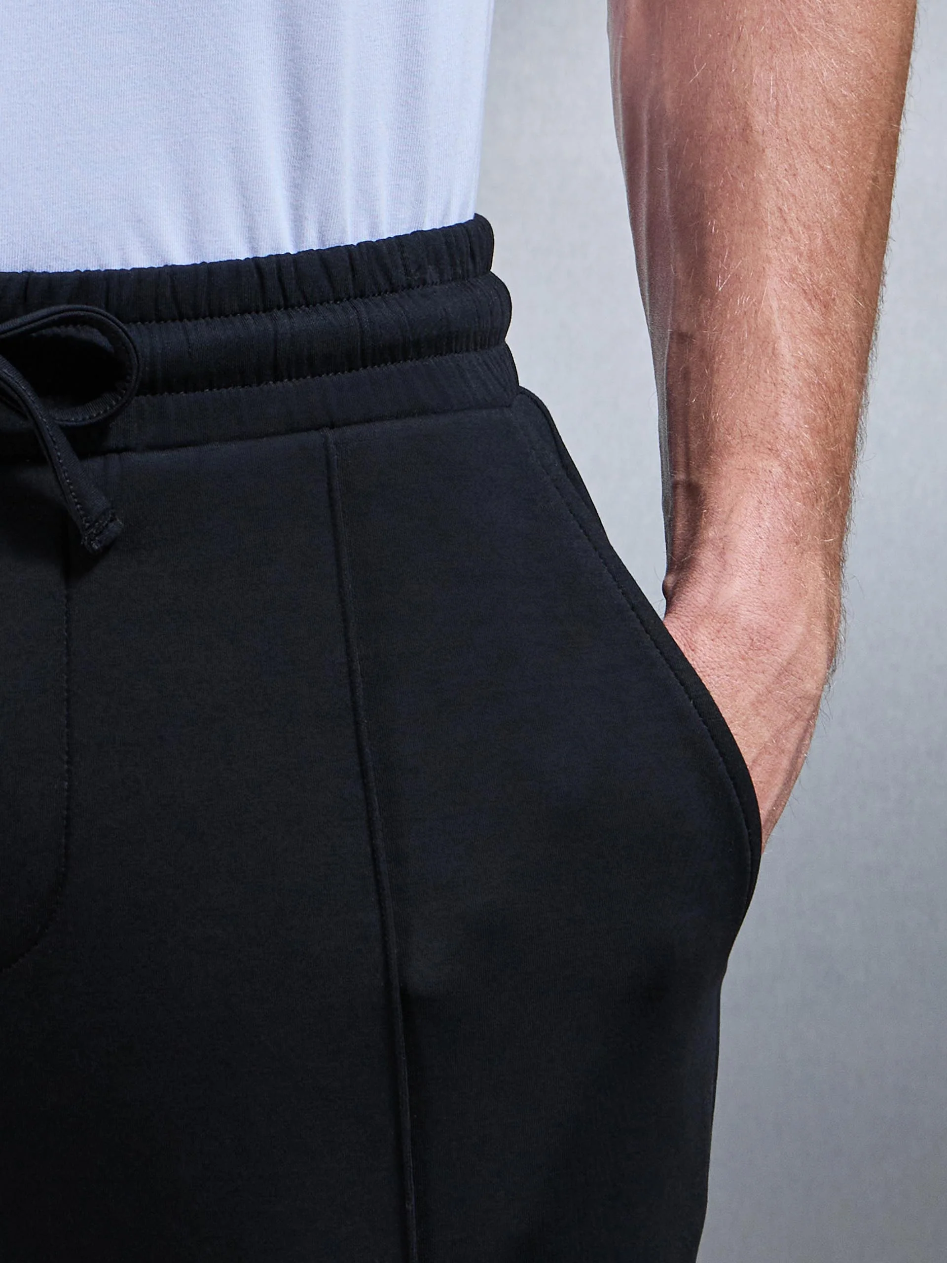 Interlock Jersey Tapered Jogger in Black - Image 5