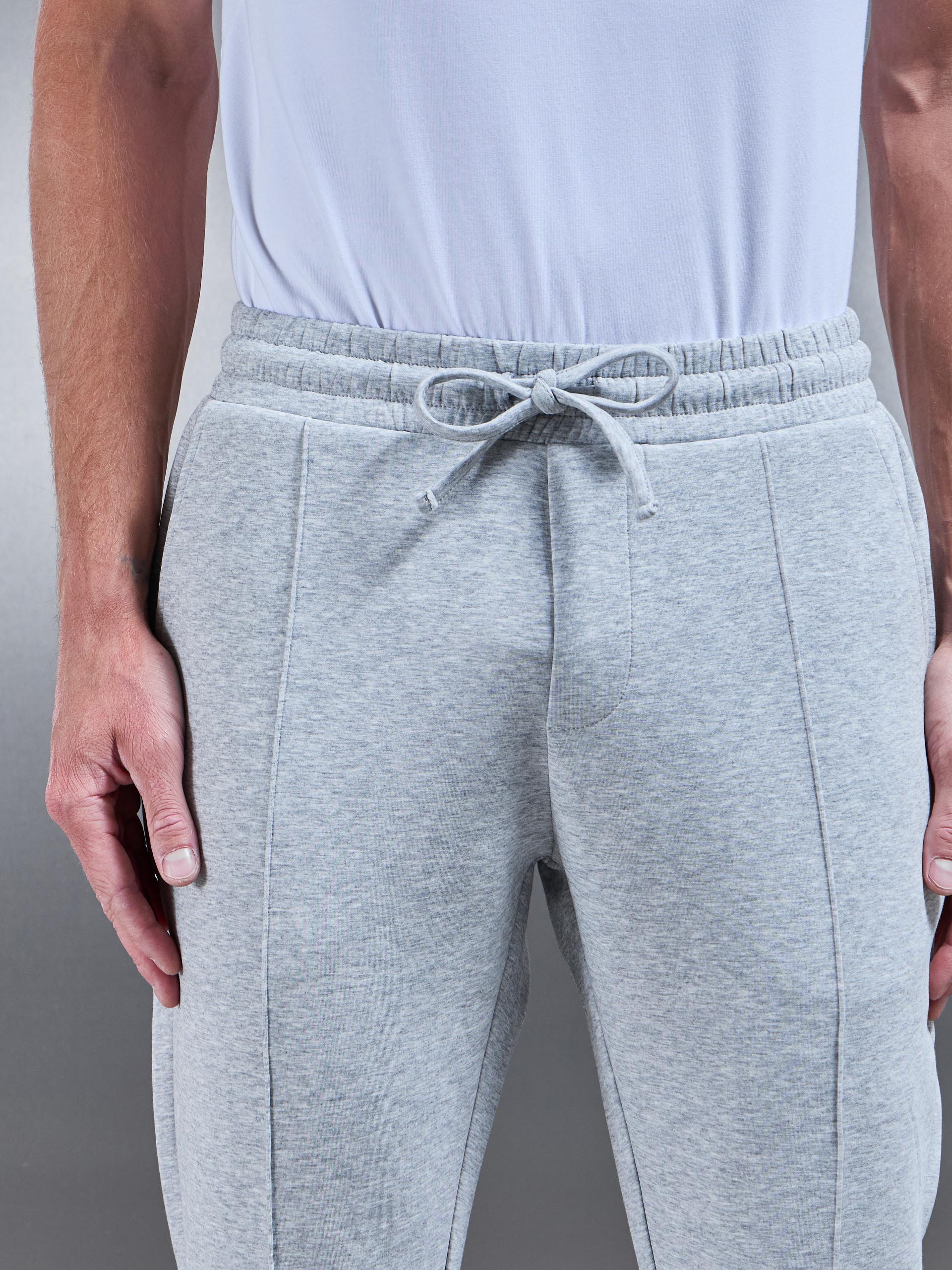 Interlock Jersey Tapered Jogger in Marl Grey - Image 5