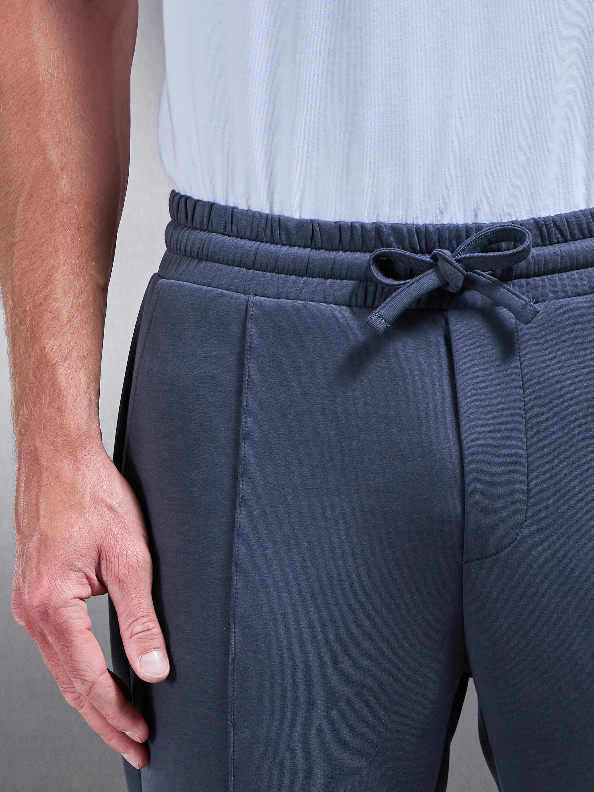 Interlock Jersey Tapered Jogger in Slate Blue - Image 4
