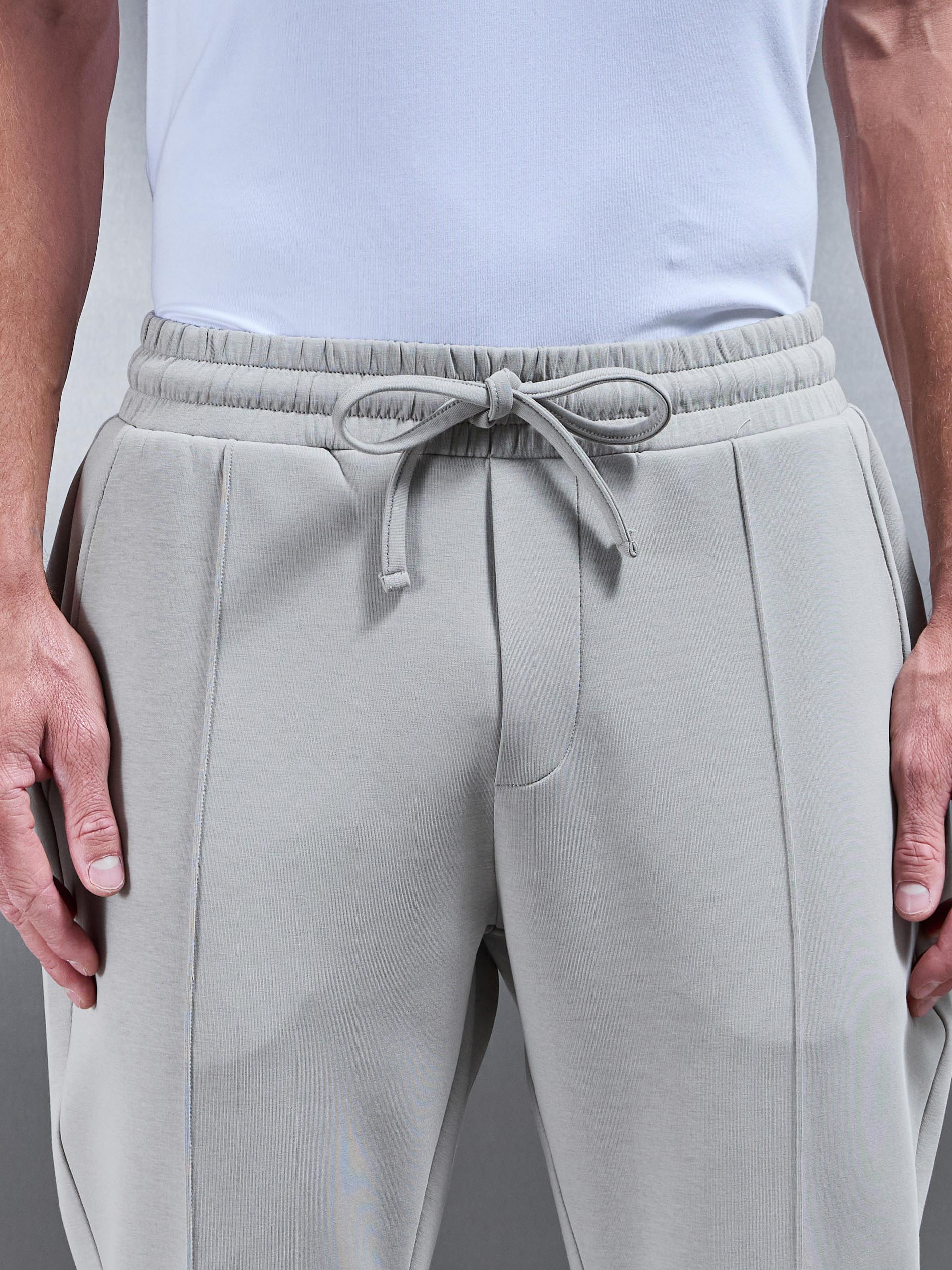 Interlock Jersey Tapered Jogger in Stone - Image 4
