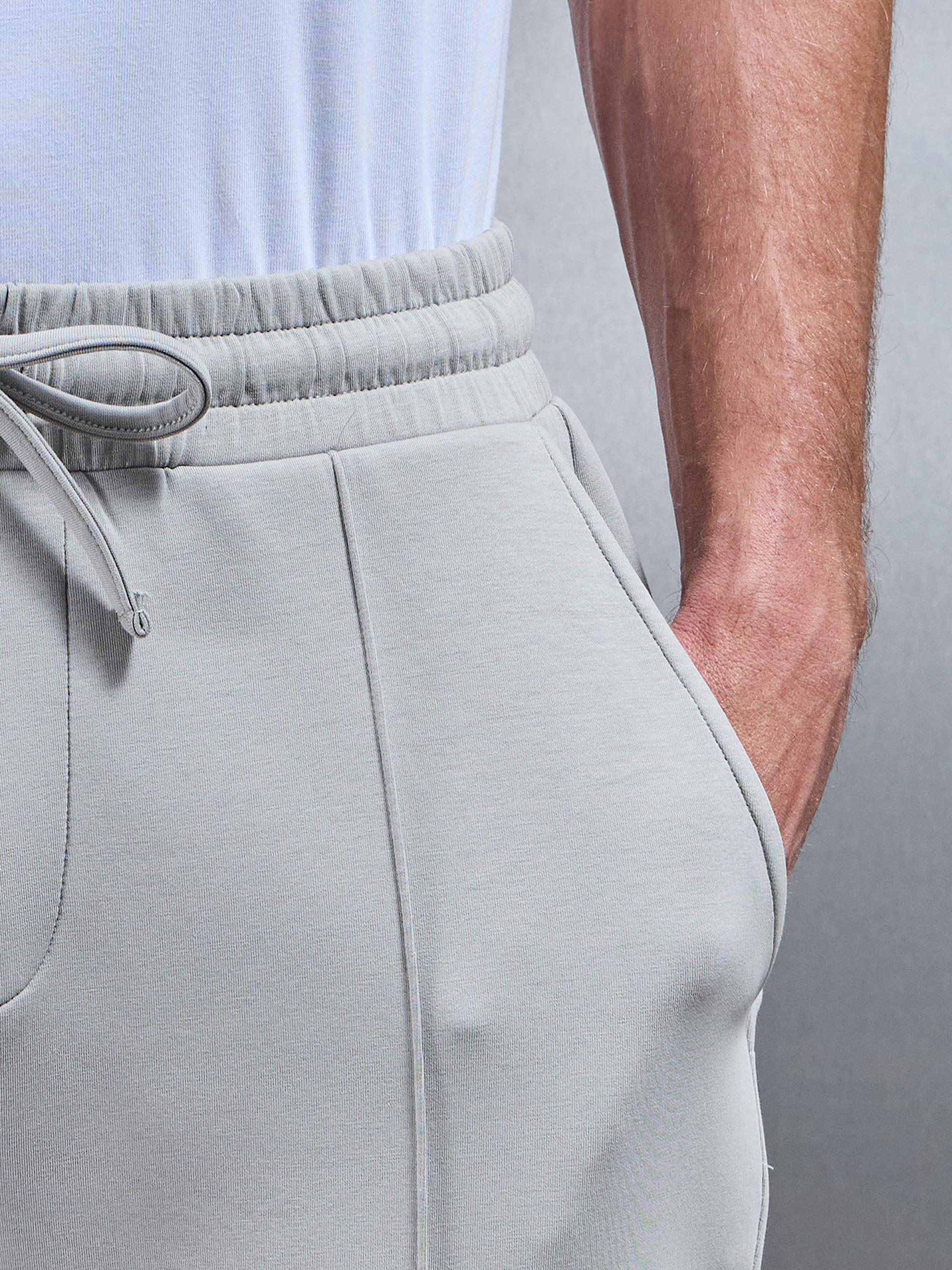 Interlock Jersey Tapered Jogger in Stone - Image 5