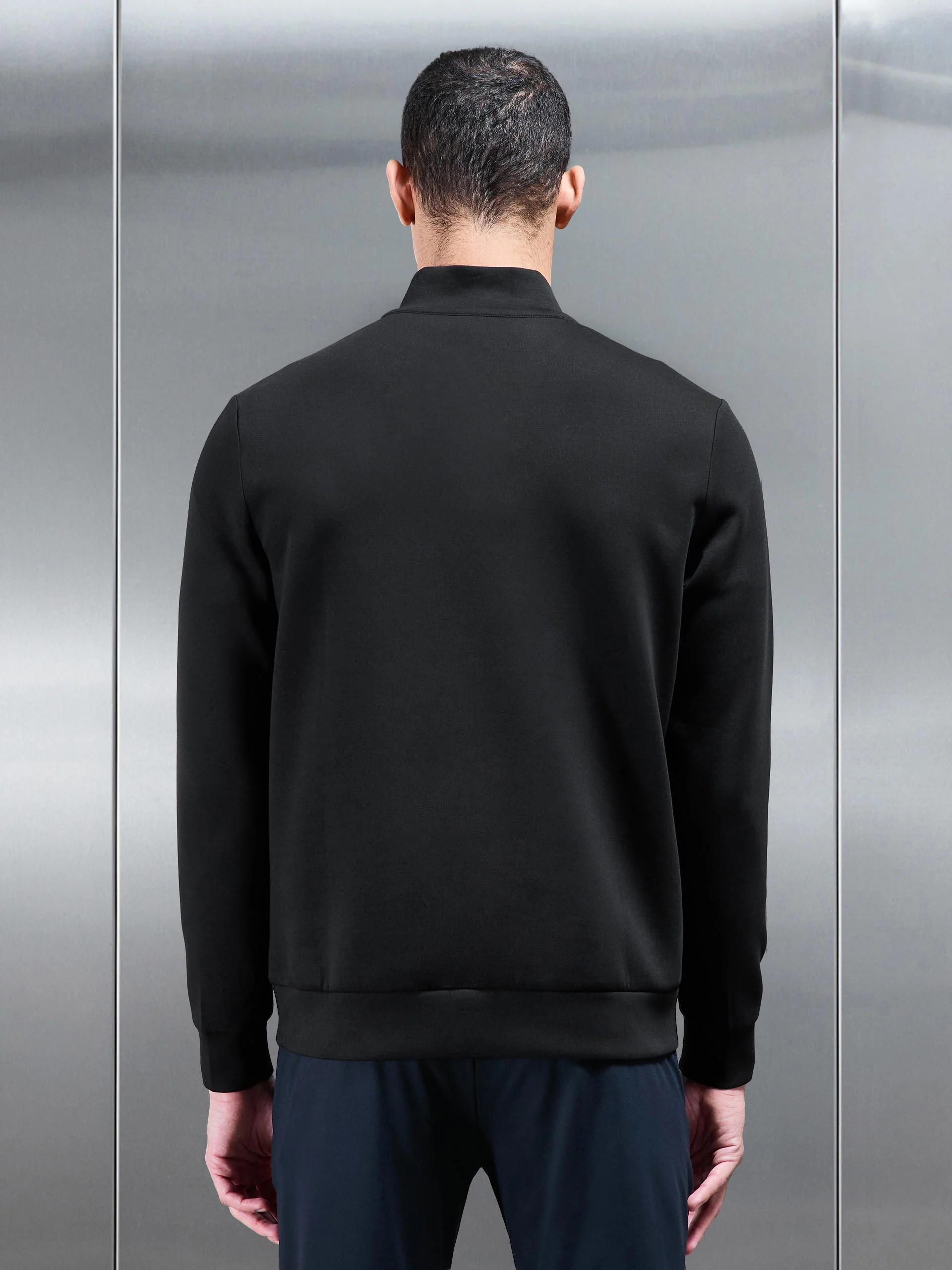 Interlock Jersey Technical Half Zip in Black - Image 5