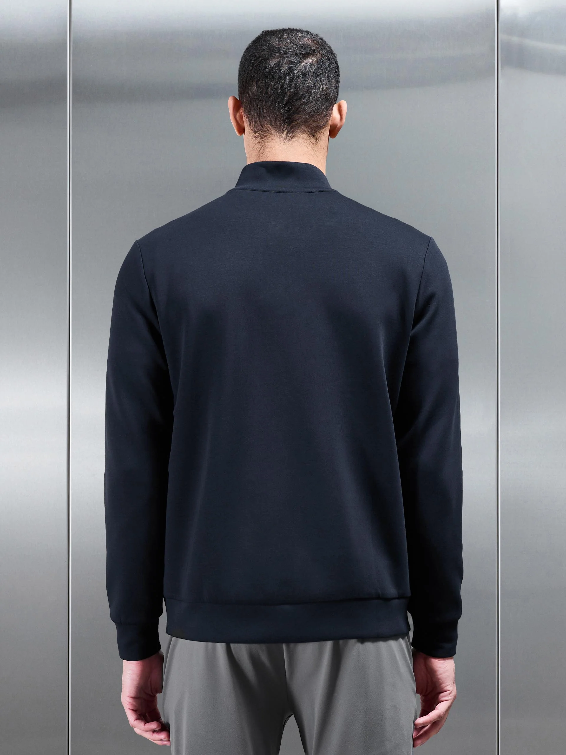 Interlock Jersey Technical Half Zip in Navy - Image 5