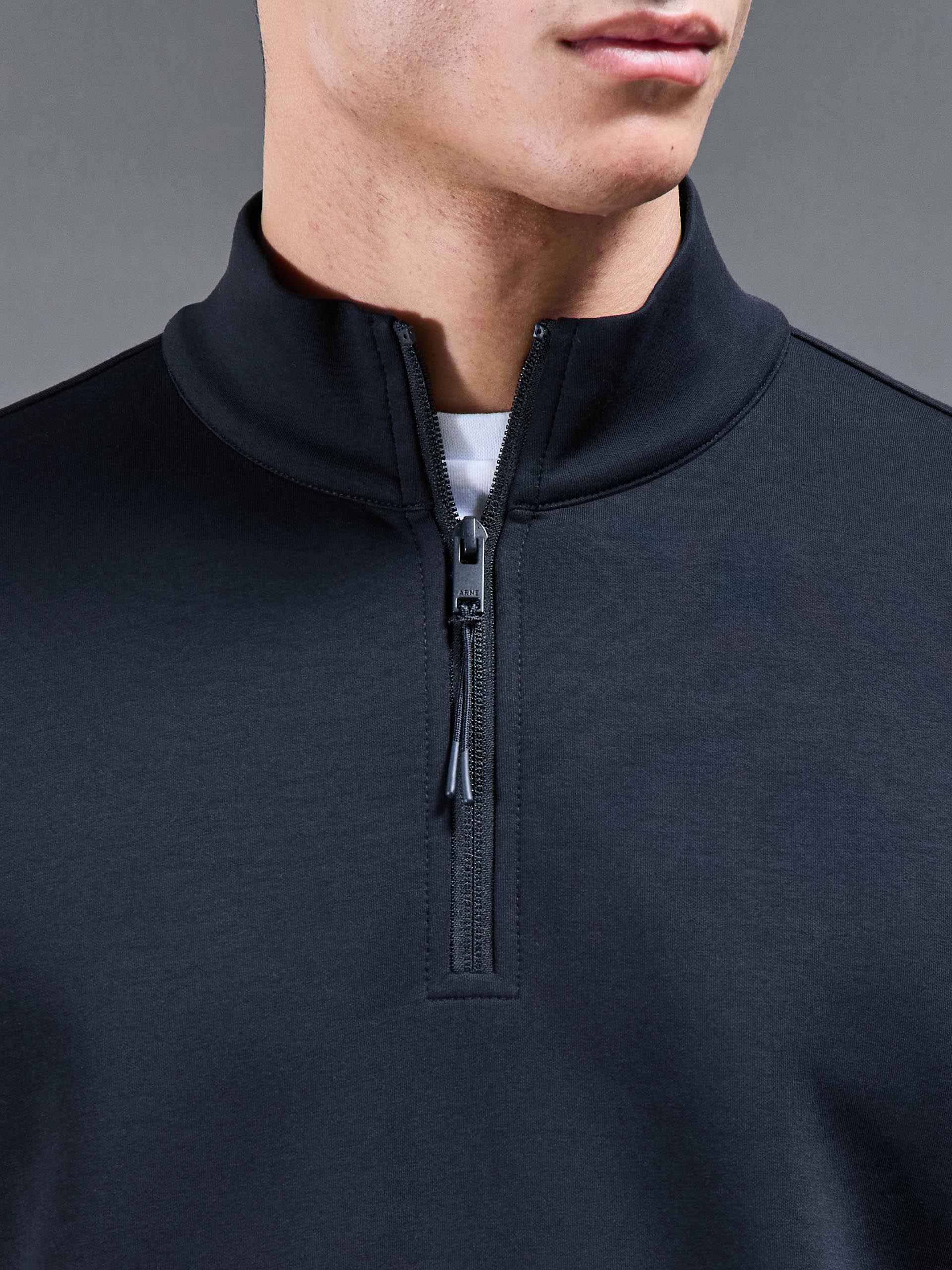 Interlock Jersey Technical Half Zip in Navy - Image 6