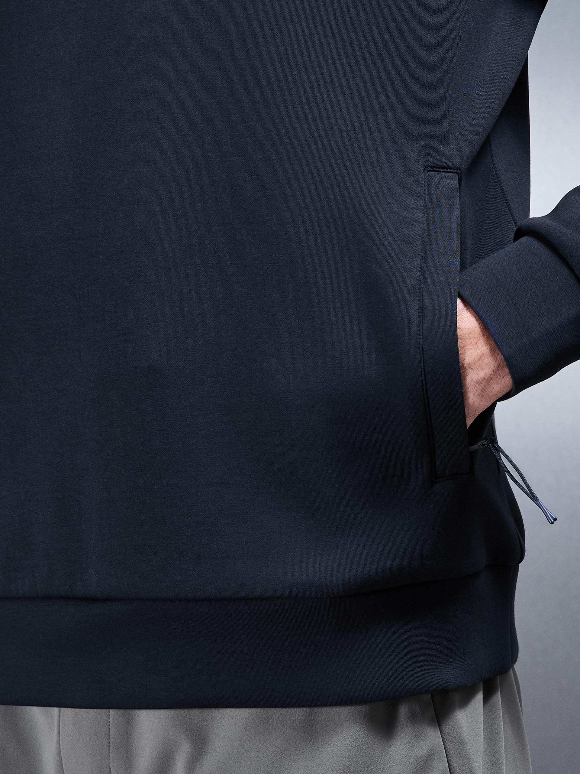 Interlock Jersey Technical Half Zip in Navy - Image 7