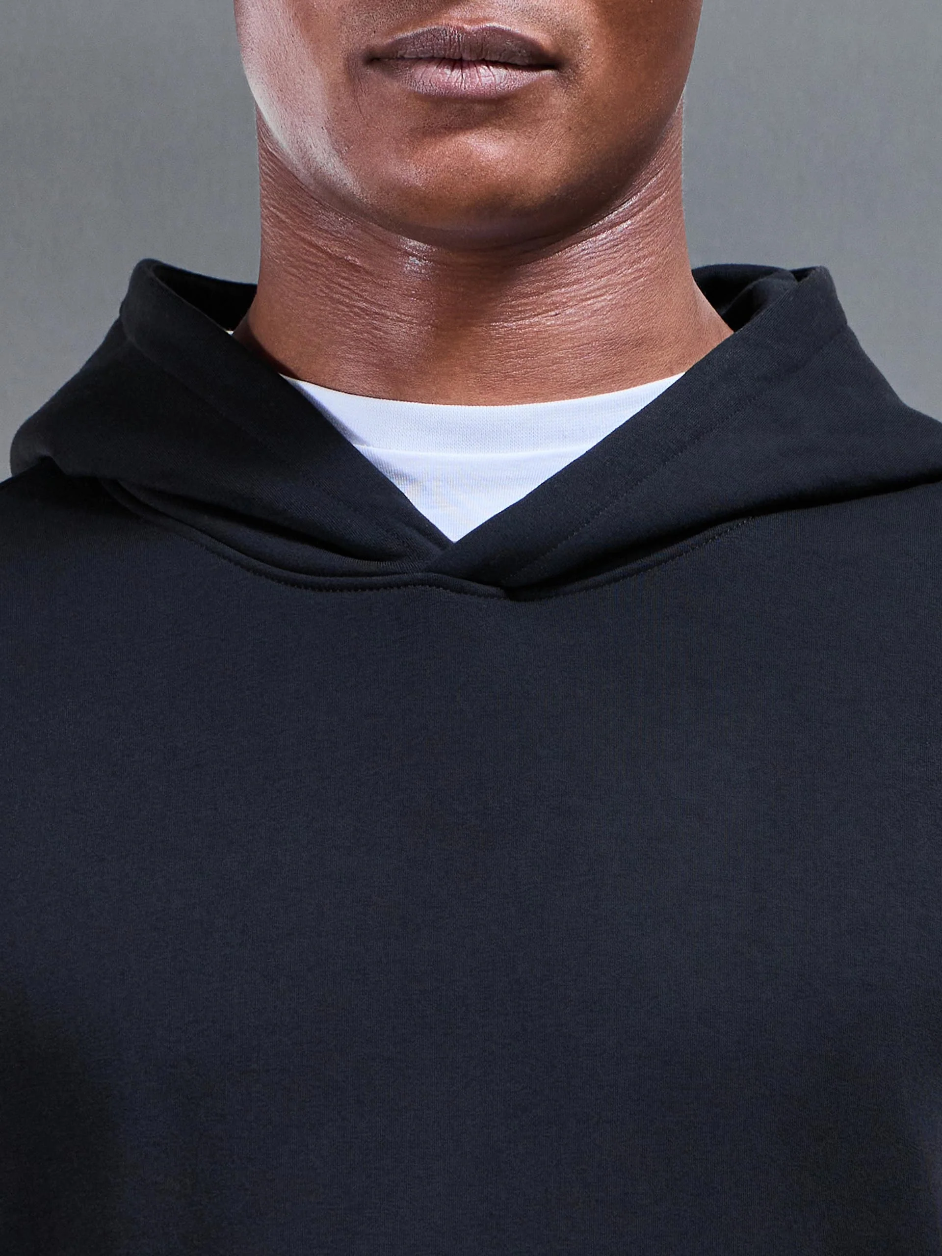 Jersey Hoodie In Black - Image 4