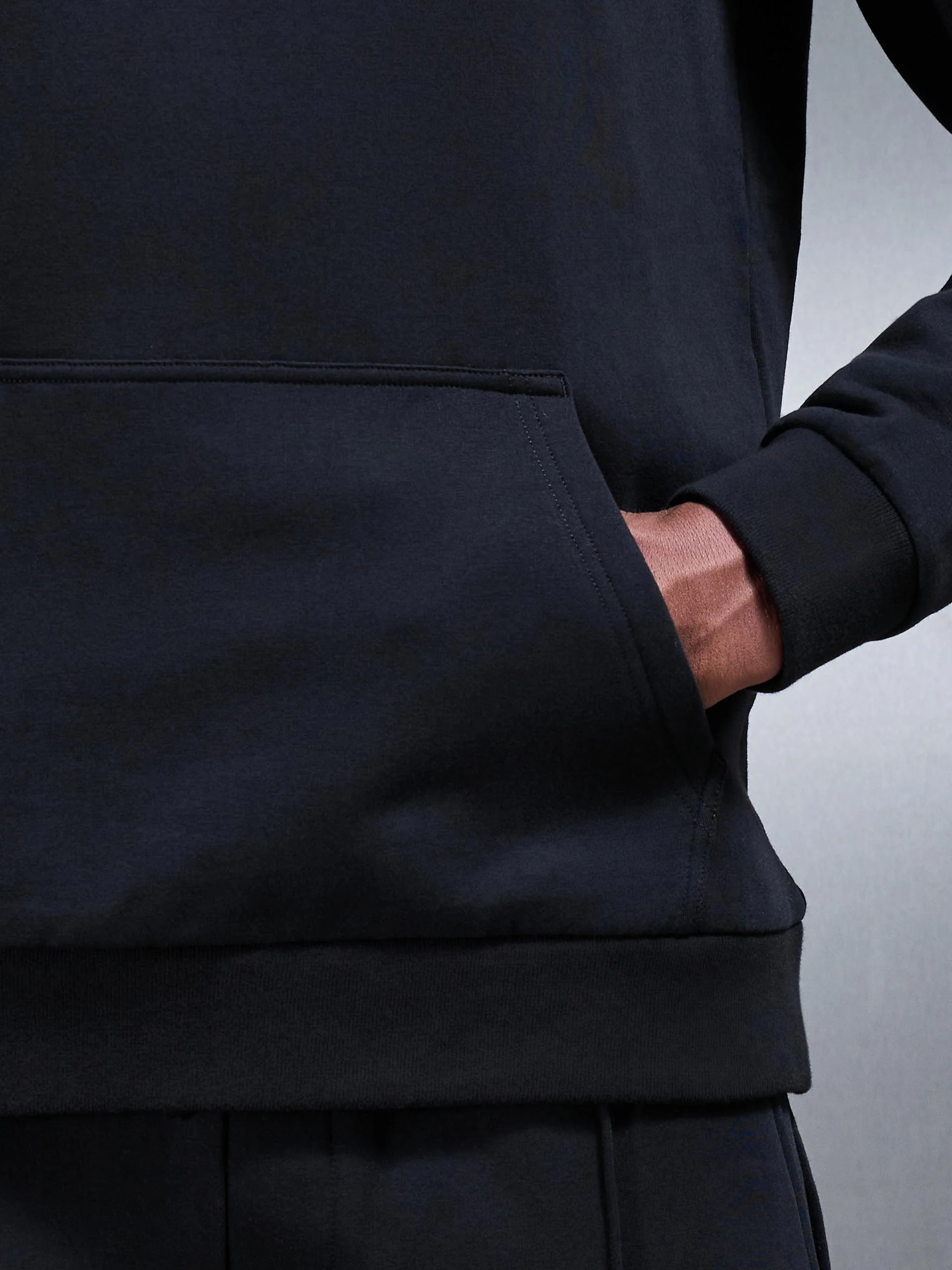 Jersey Hoodie In Black - Image 5