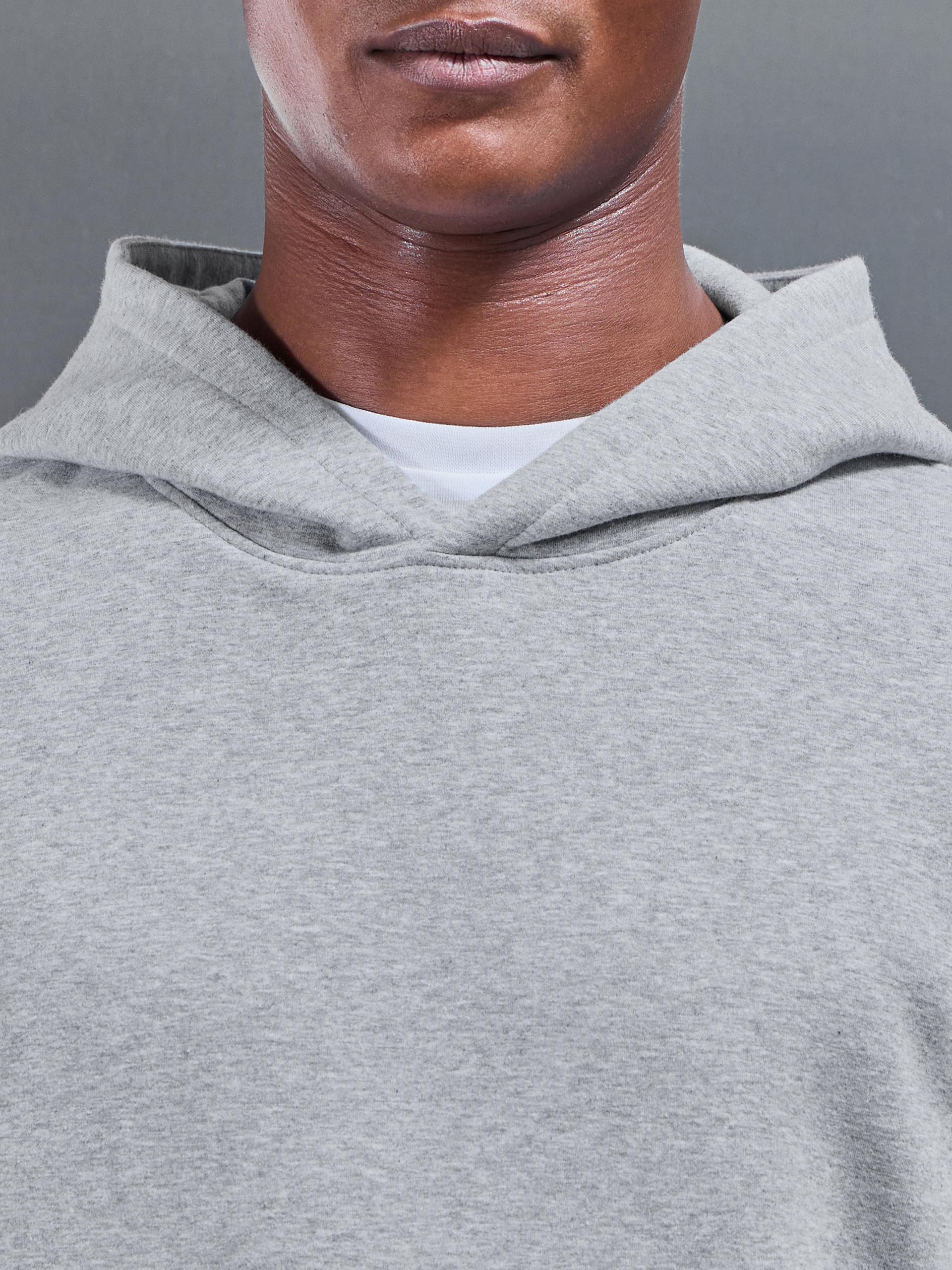 Jersey Hoodie in Marl Grey - Image 4