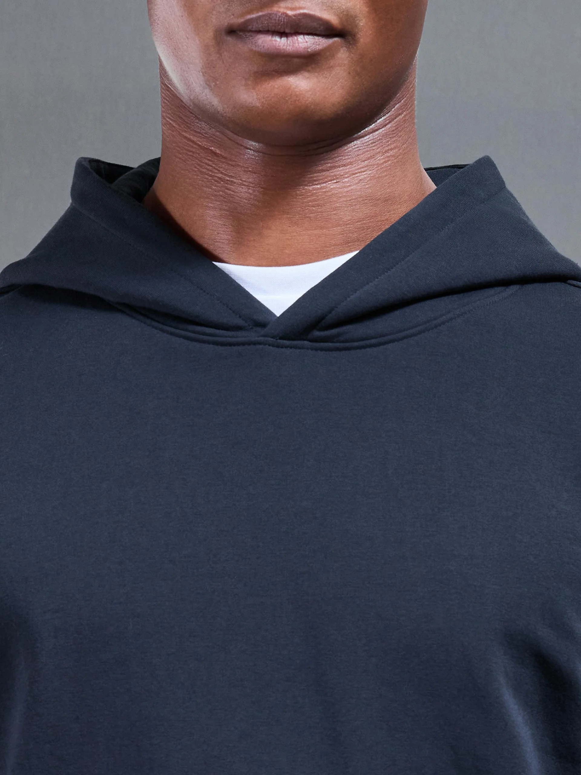 Jersey Hoodie In Navy - Image 4