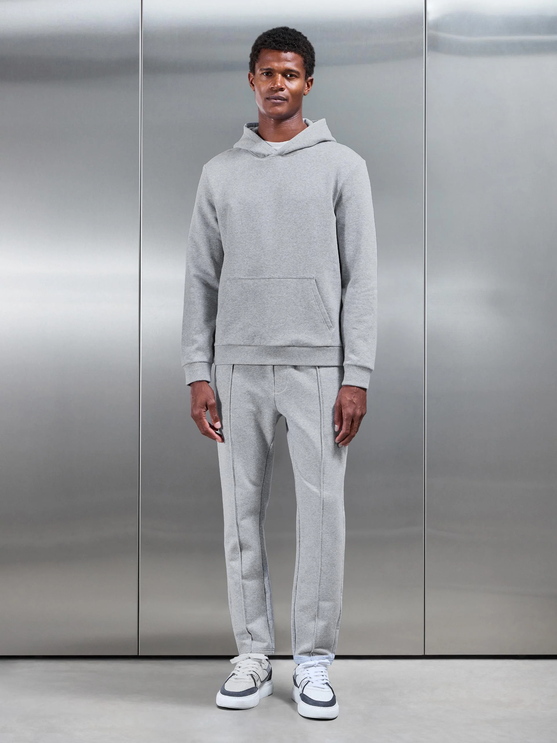 Jersey Jogger in Marl Grey - Image 2