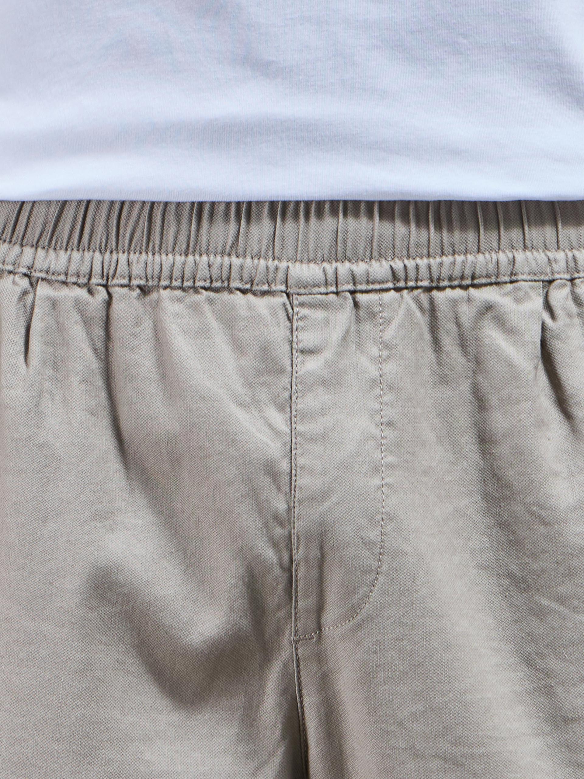 Linen Drawstring Trouser in Light Sage - Image 4